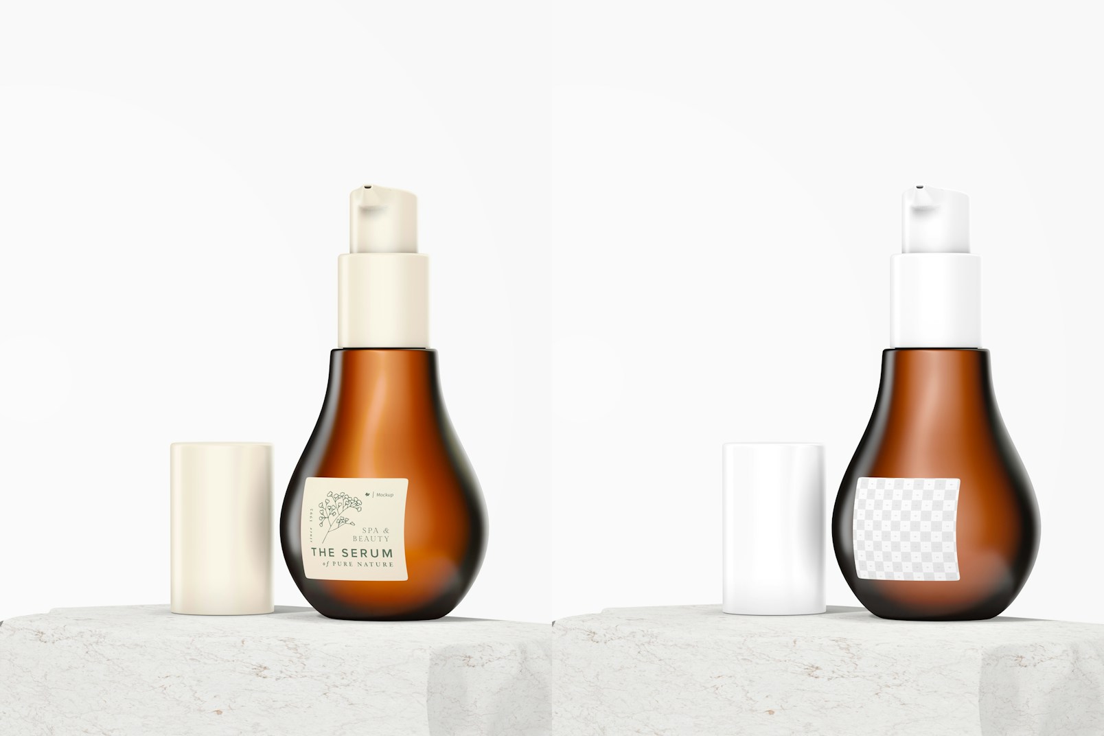Facial Serum Bottle Mockup, Right View