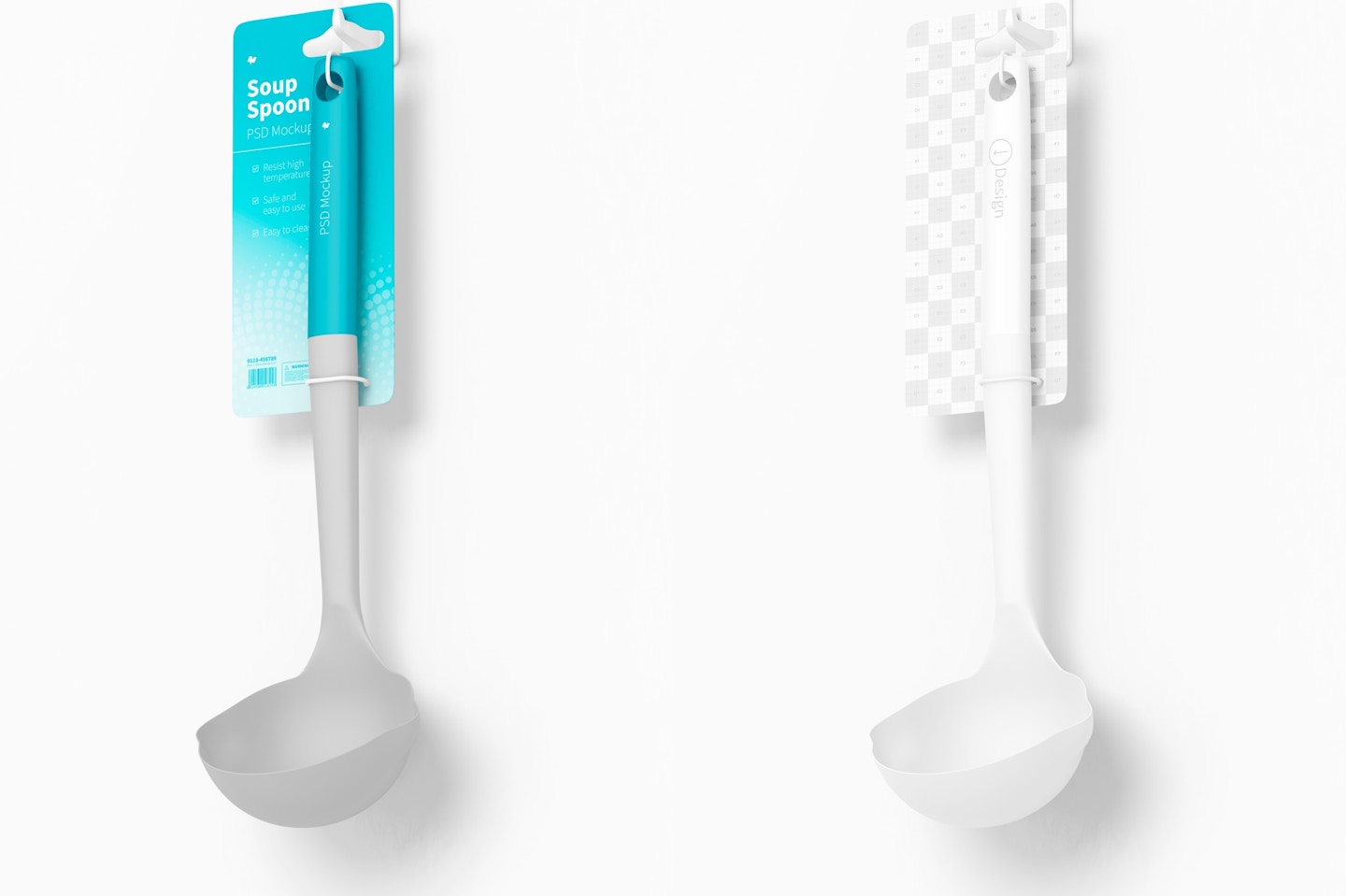 Soup Spoon Mockup, Perspective View