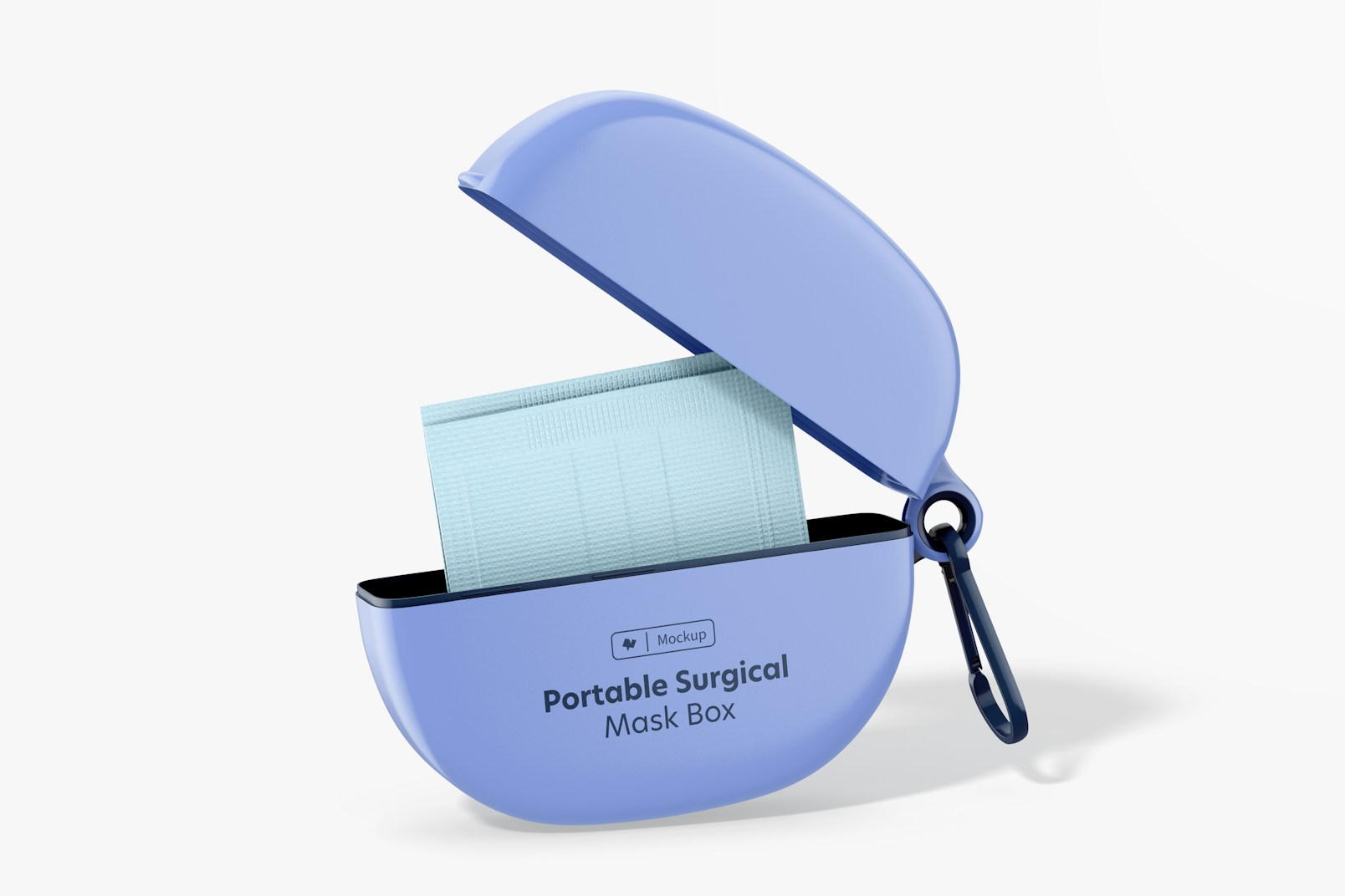 Portable Surgical Mask Box Mockup, Opened