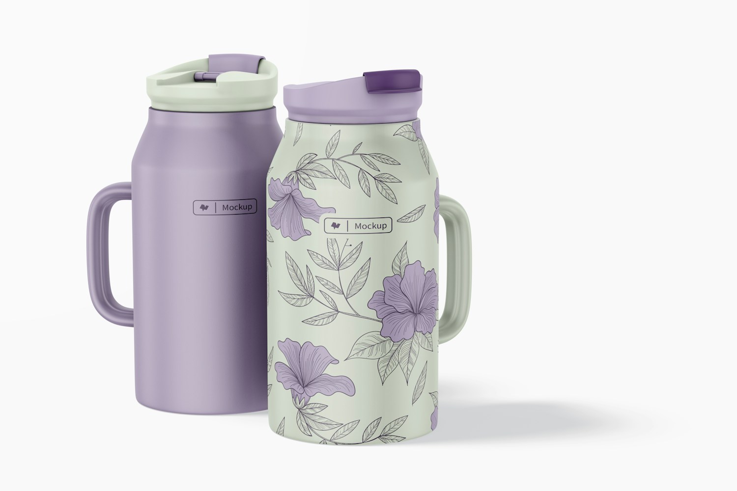 Stainless Steel Thermos Mockup