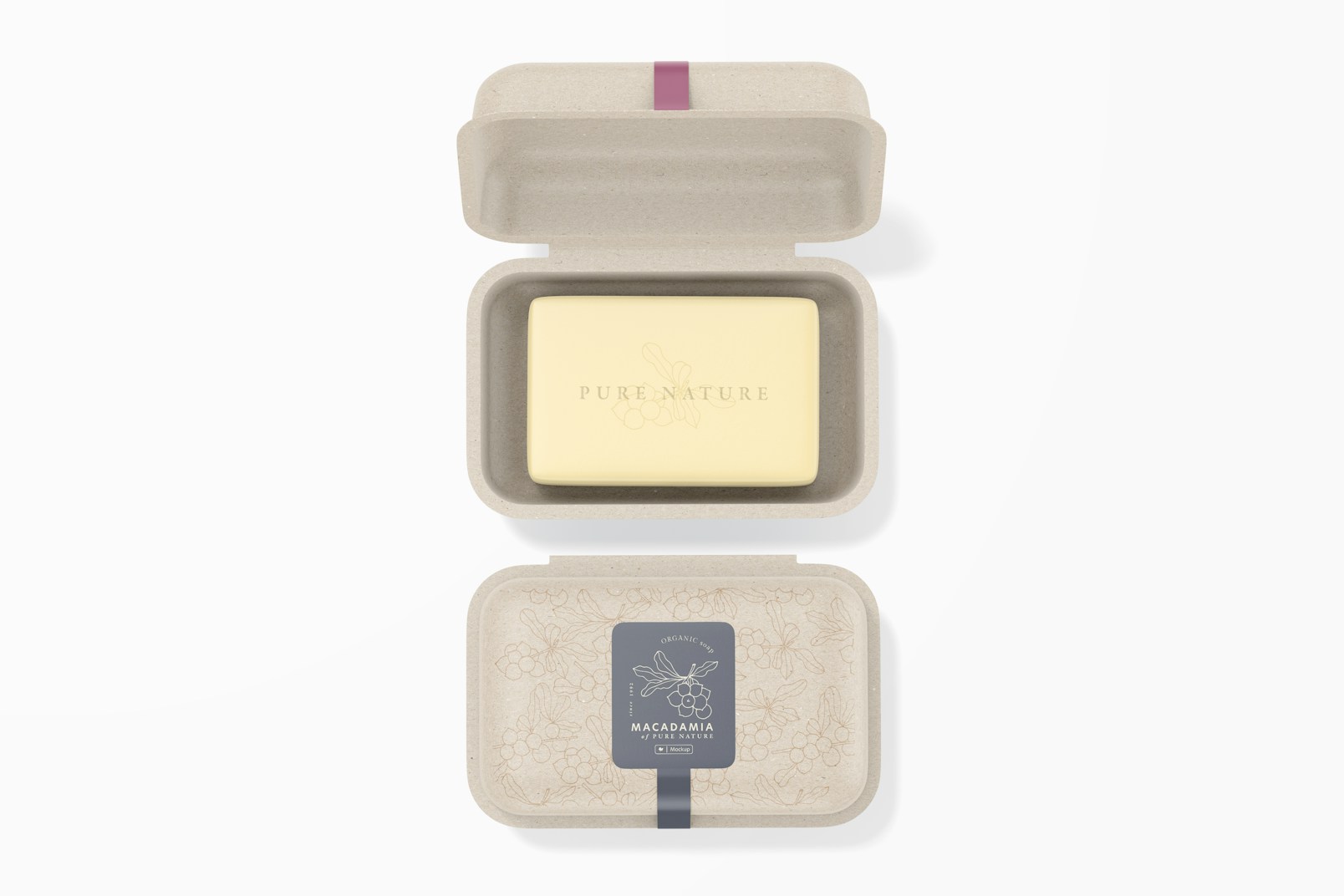 Compostable Soap Boxes Mockup, Top View