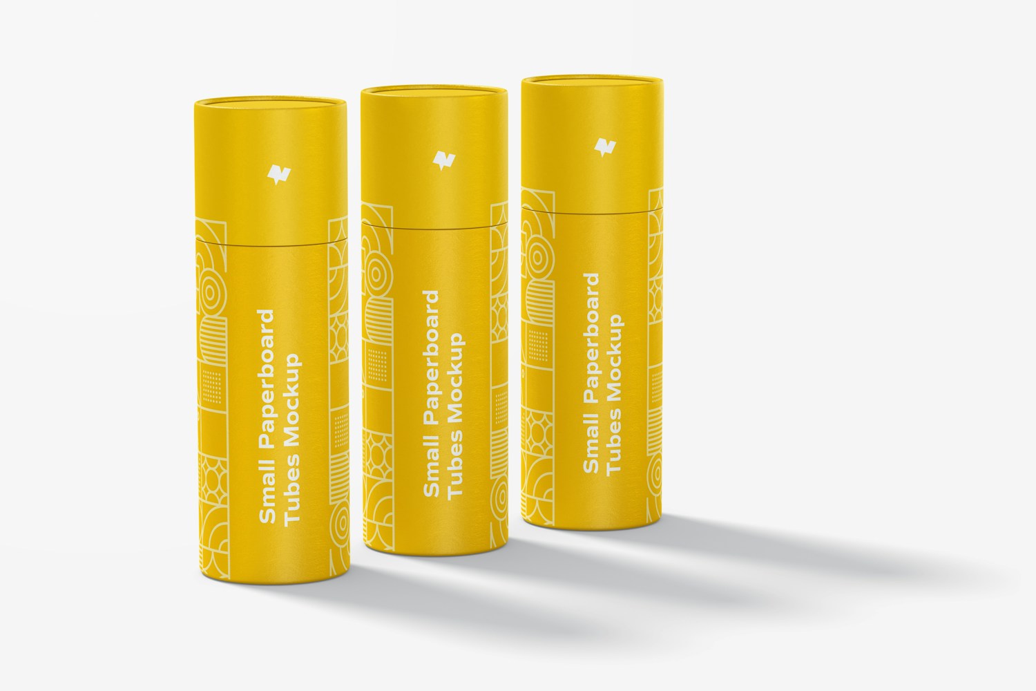 Small Paperboard Tubes Set Mockup Small Paperboard Tubes Set Mockup