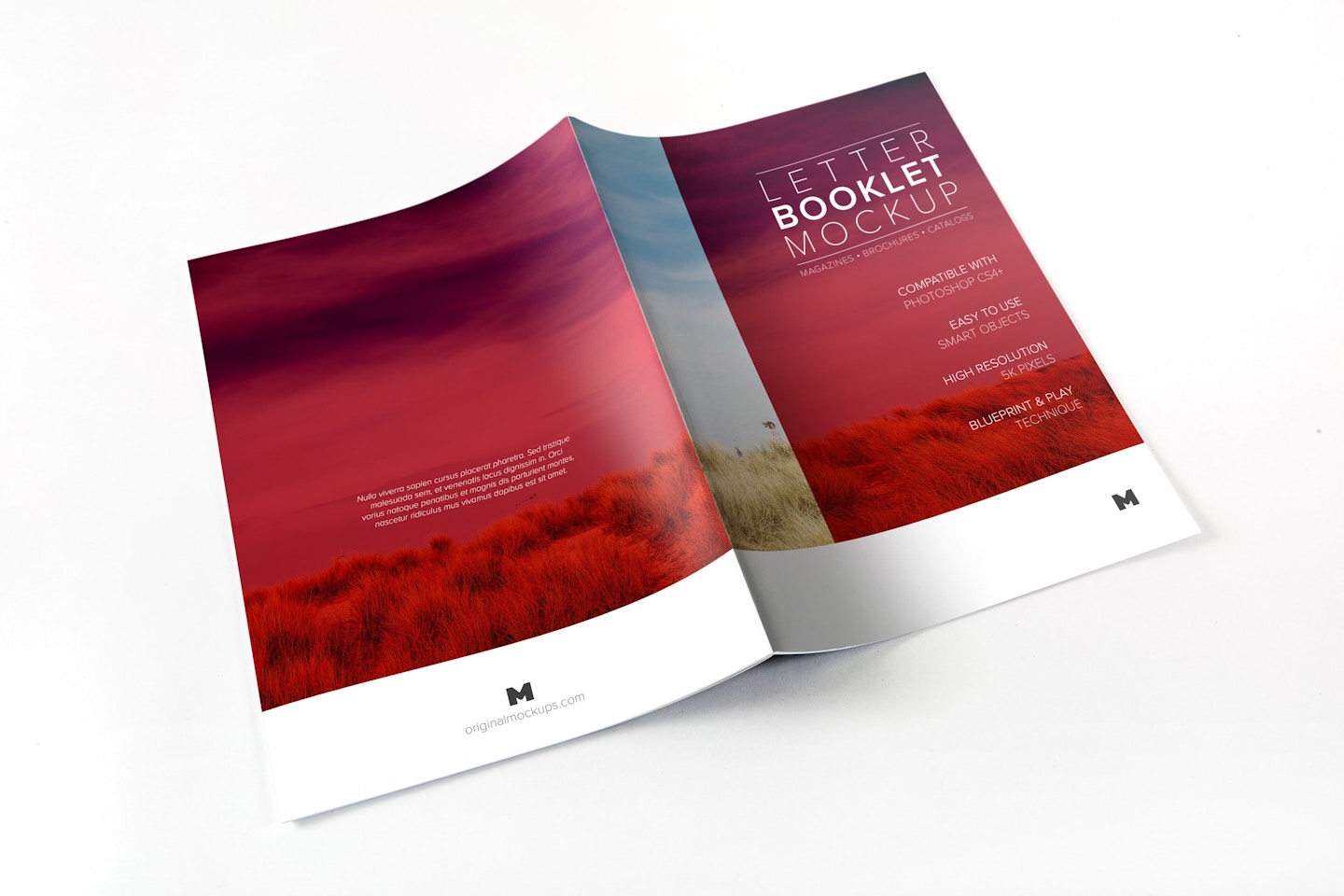 Letter Booklet Spreads Covers Mockup 01