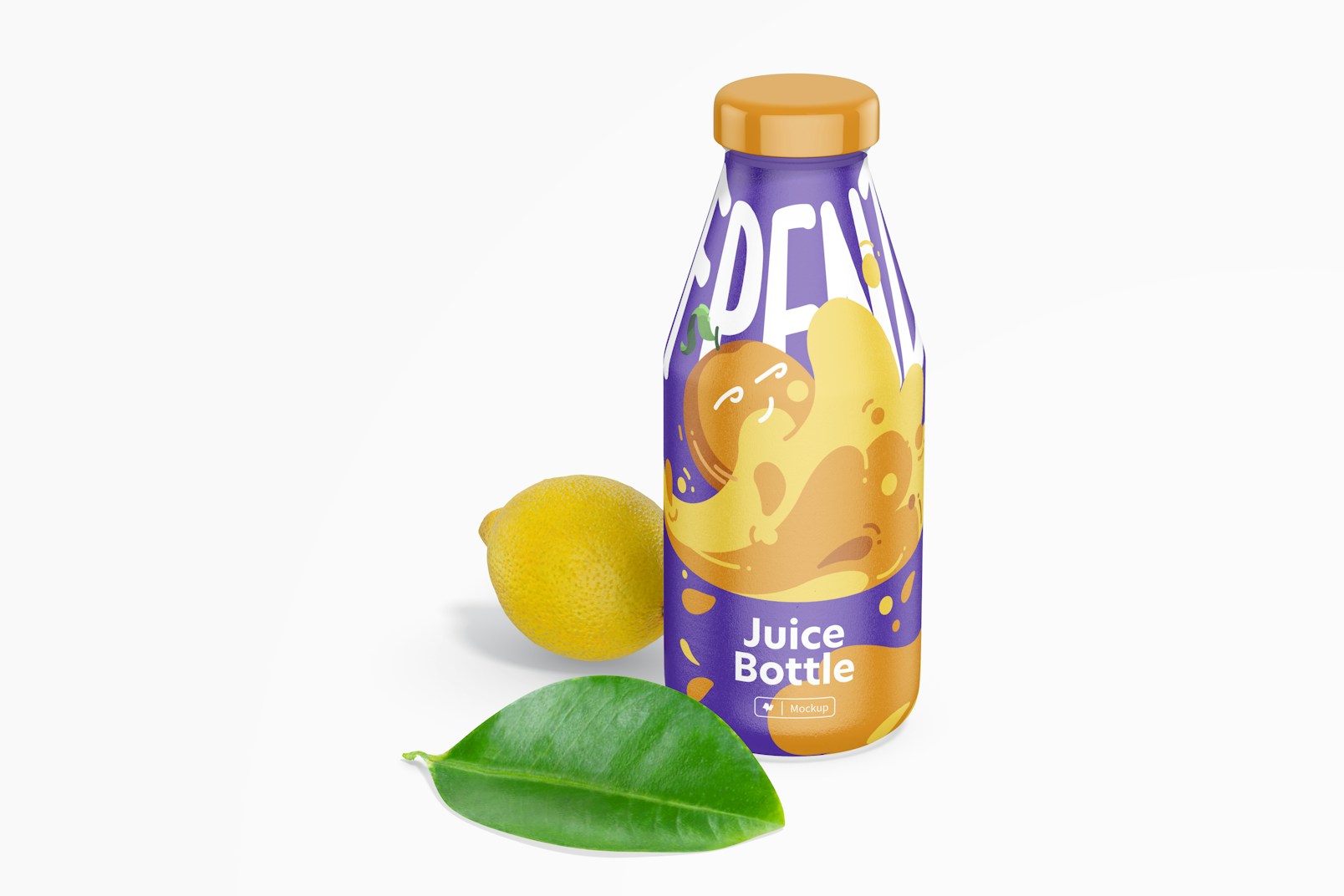 Full Label Juice Bottle Mockup