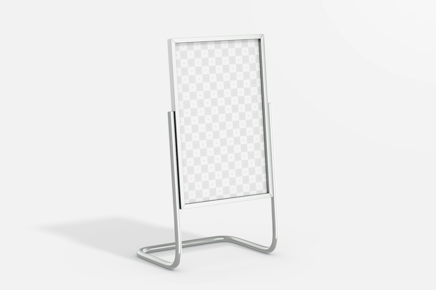 Advertisement Sign Stand Mockup, Perspective