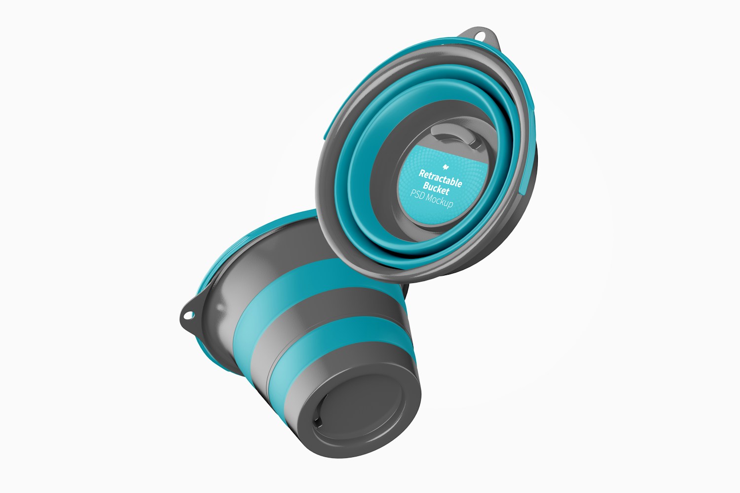 Retractable Bucket Mockup, Floating Retractable Bucket Mockup, Floating