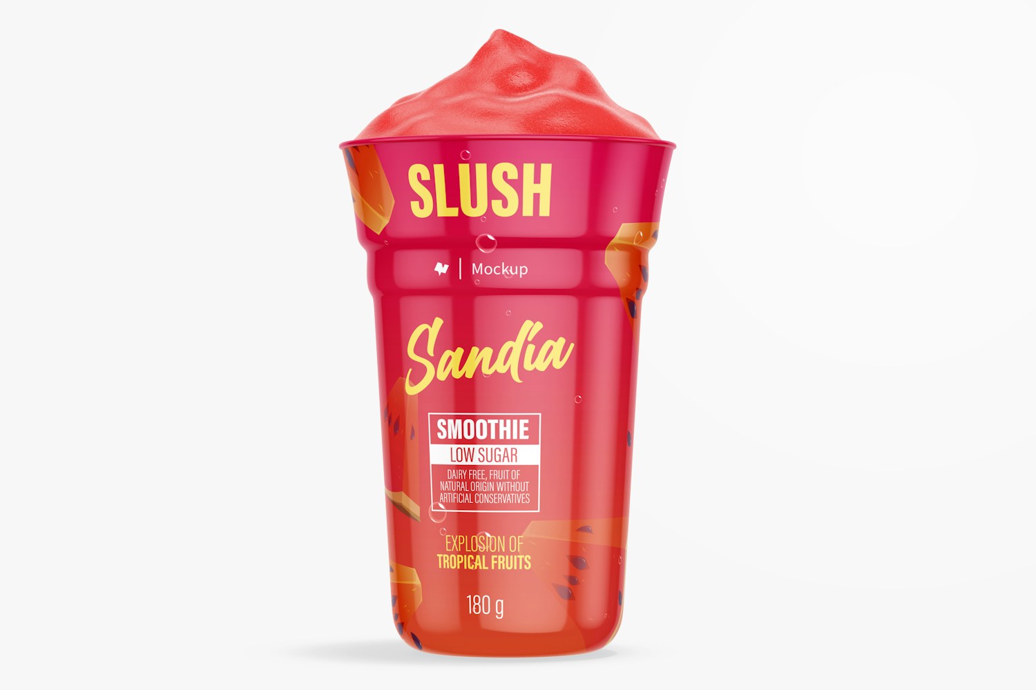 Slush Cup Mockup, Front View Slush Cup Mockup, Front View