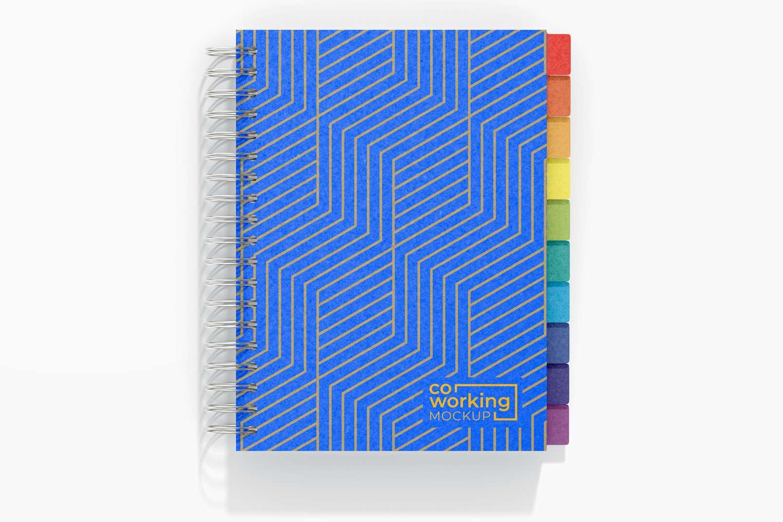 Notebook with Dividers Mockup, Front View