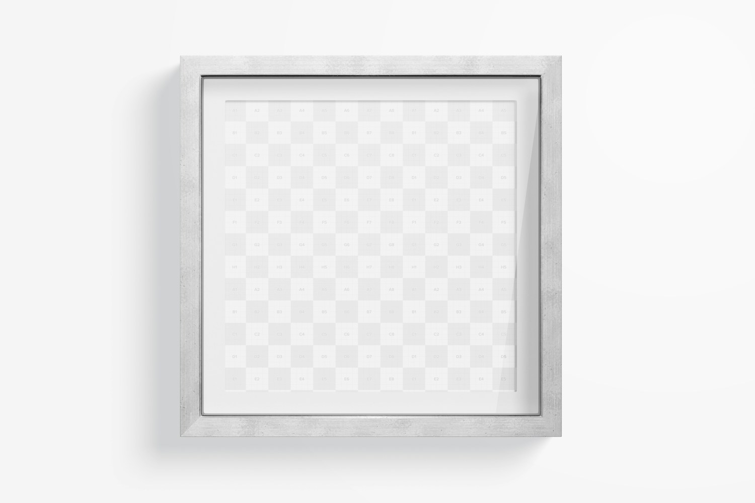 Square Metallic Shadow Box Frame Mockup