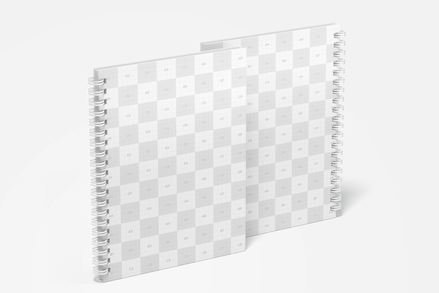 Plastic Cover Wire Bound Notepads Mockup