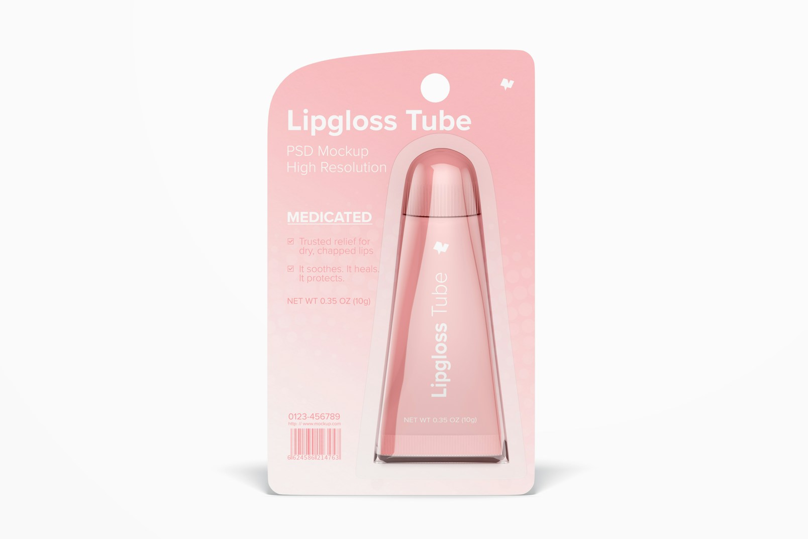 Lipgloss Tube on Blister Mockup