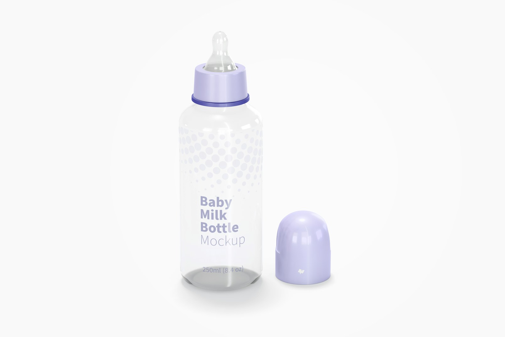 Baby Milk Bottle Mockup, Front View