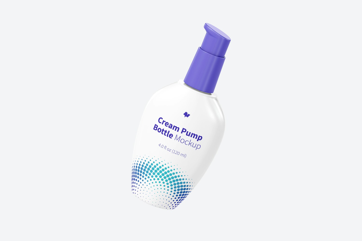 Cream Pump Bottle Mockup, Floating Cream Pump Bottle Mockup, Floating
