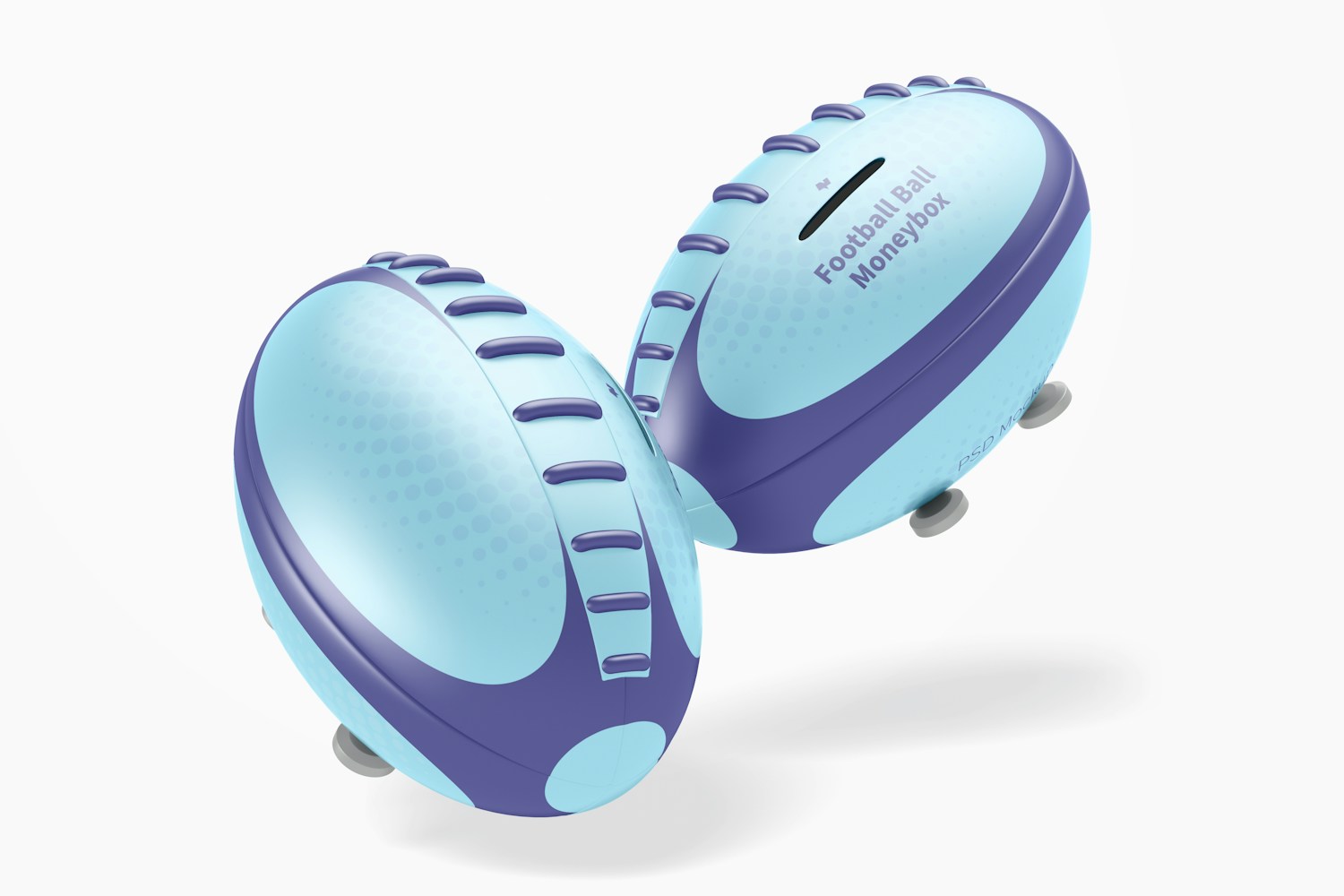 Metal Football Ball Moneyboxes Mockup Metal Football Ball Moneyboxes Mockup