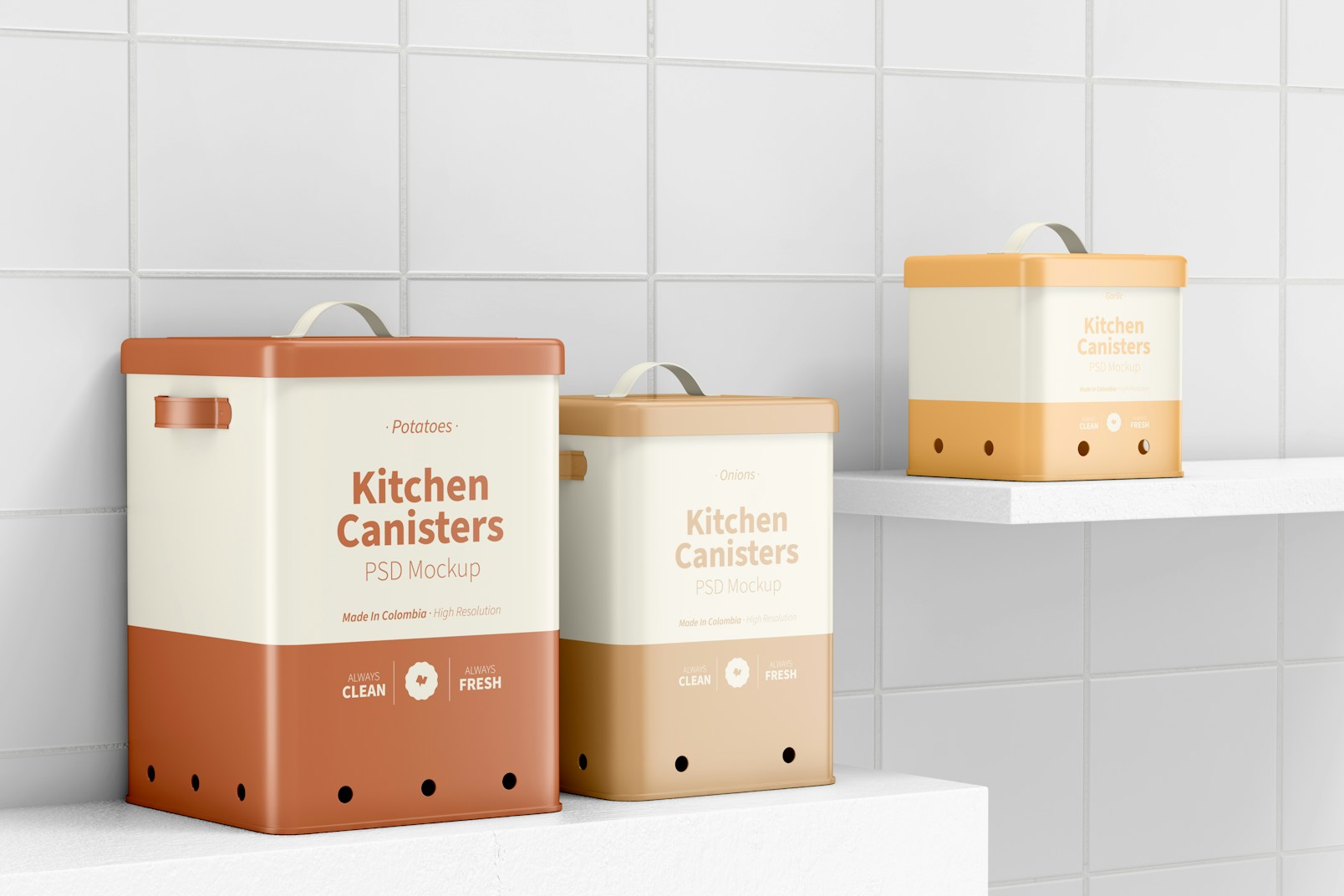 Kitchen Canisters Mockup