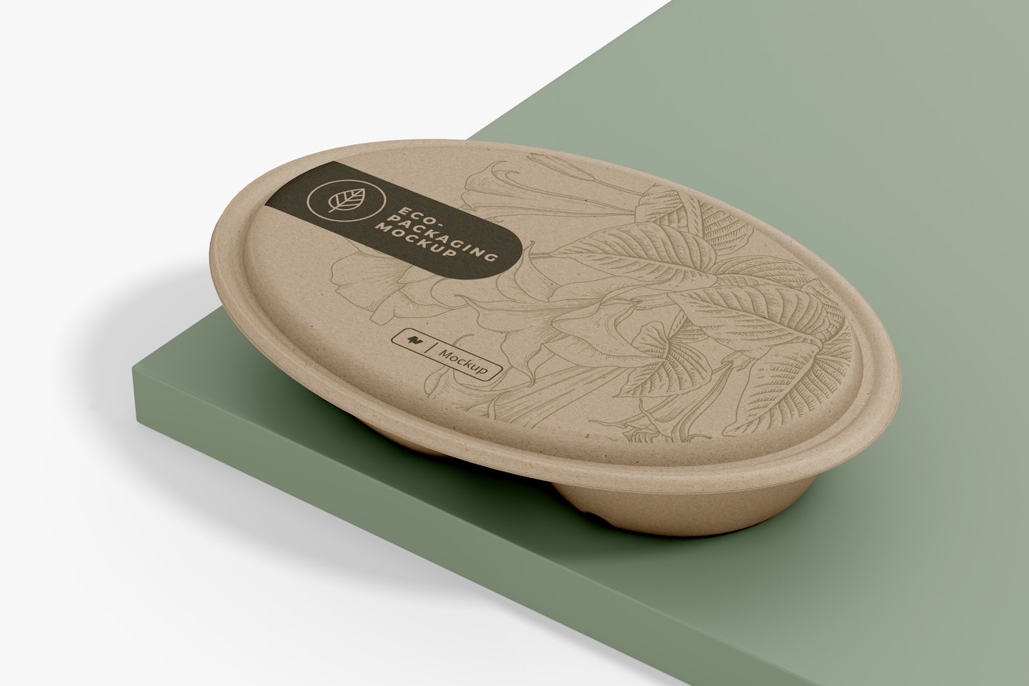 Oval Food Container Mockup
