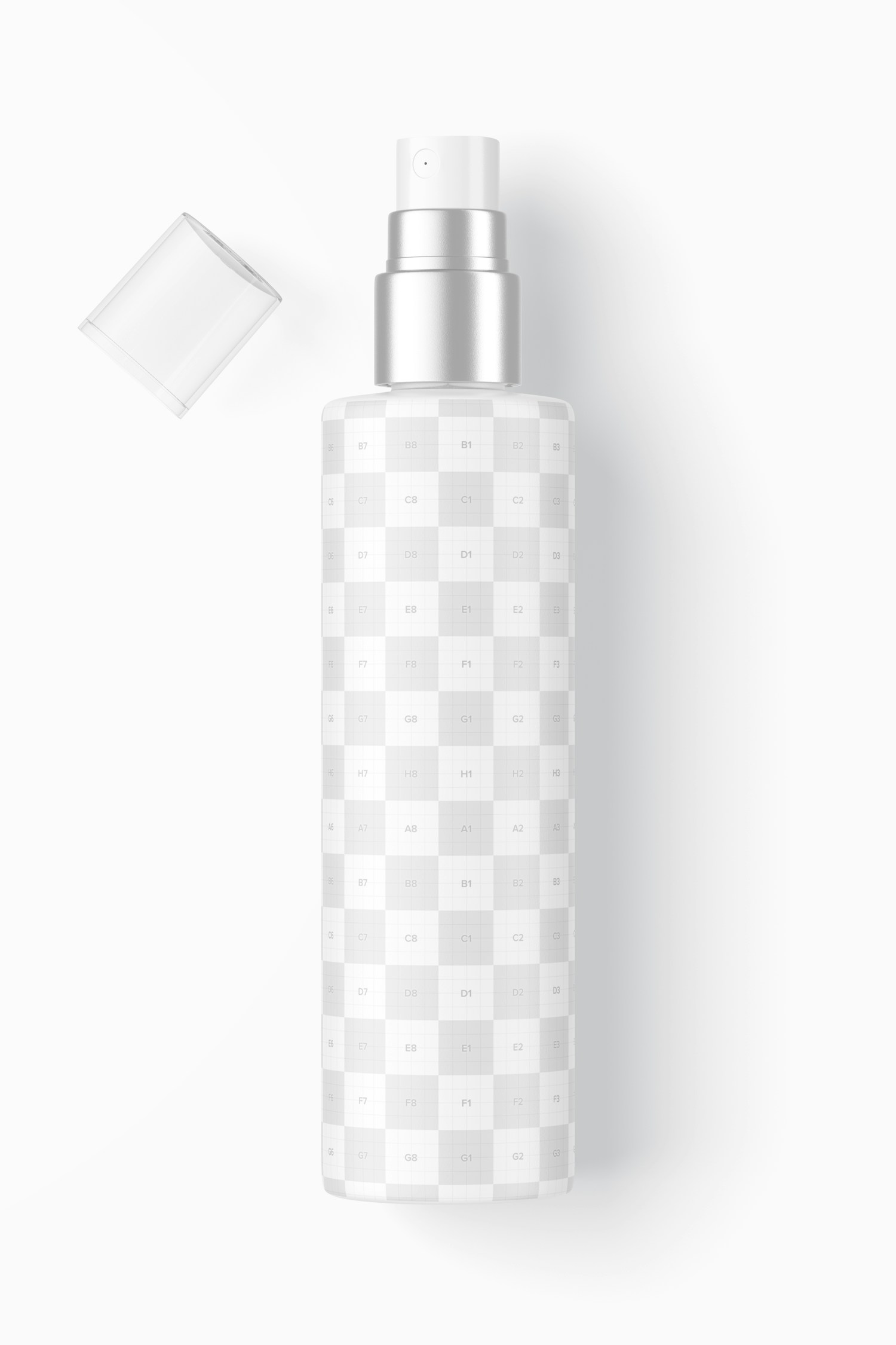 4 Oz Spray Bottle Mockup, Top View Opened