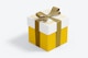 Big Cube Gift Box With Ribbon Mockup