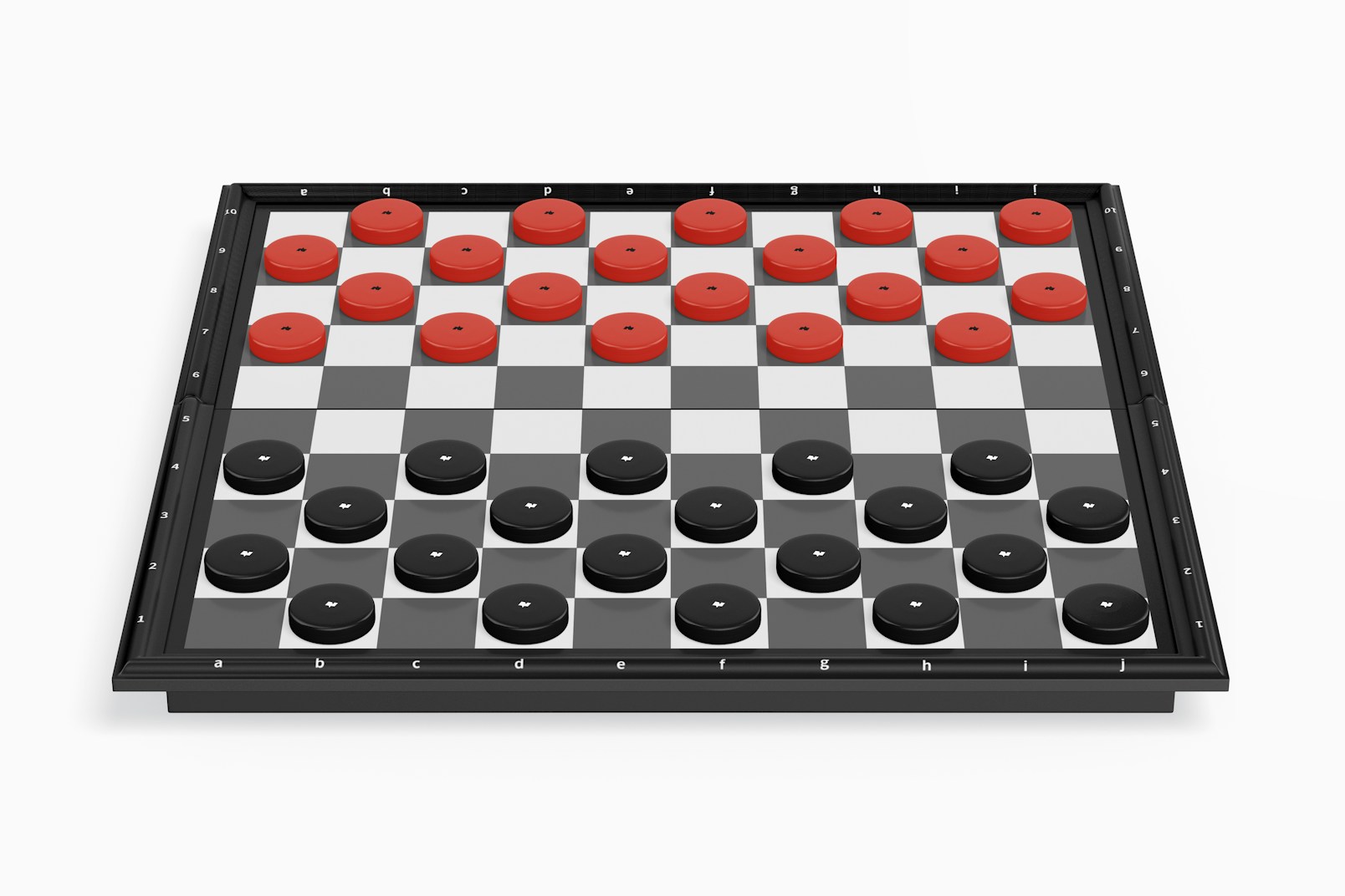 Checkers Board Mockup, Front View