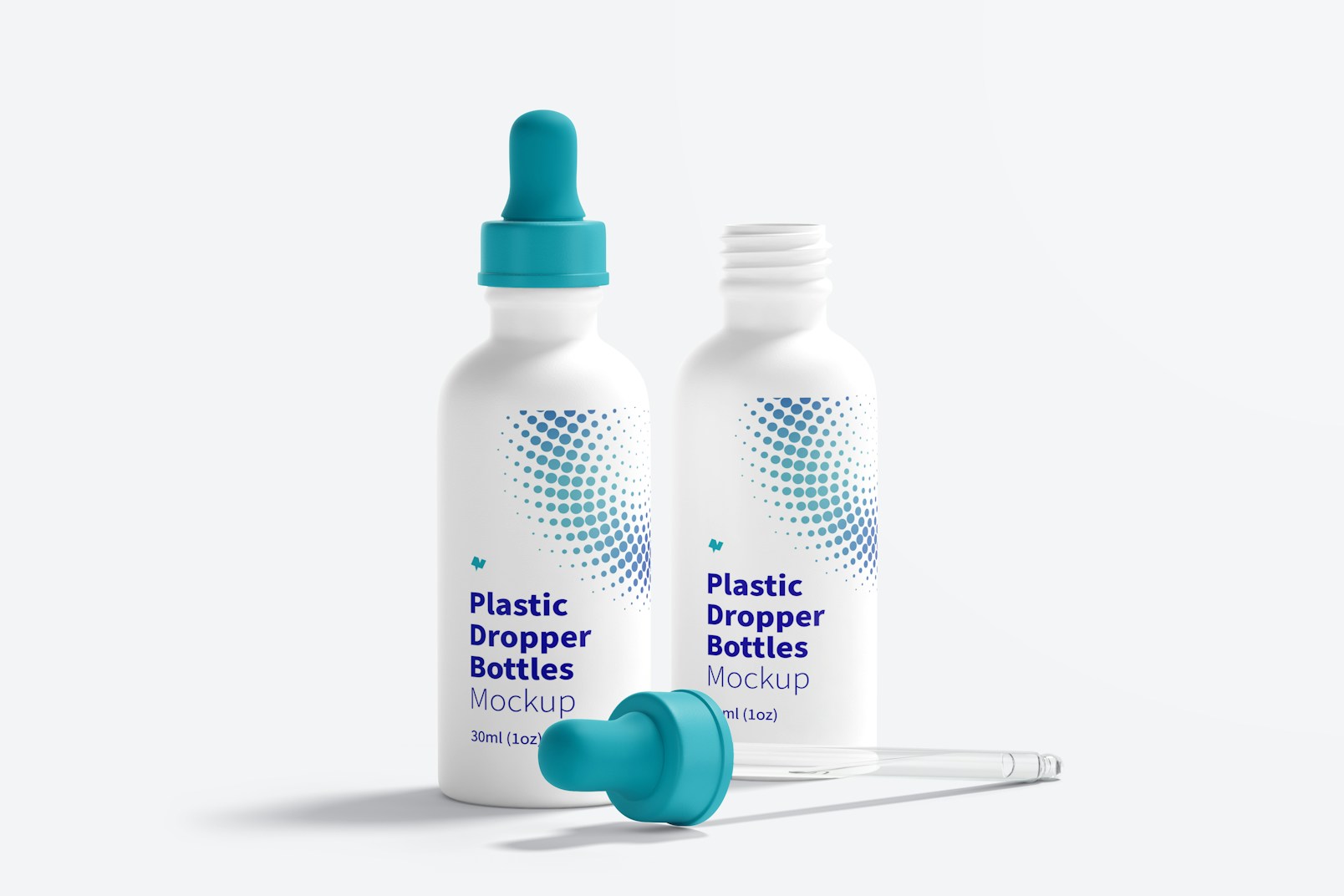 Plastic Dropper Bottles Mockup