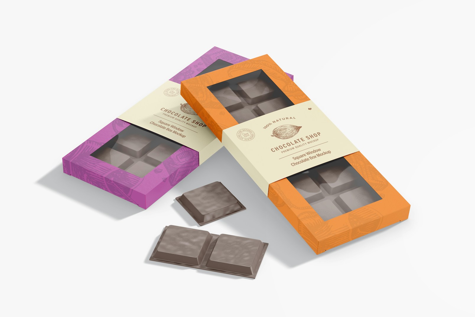 Maqueta de Caja de Chocolate con Ventana