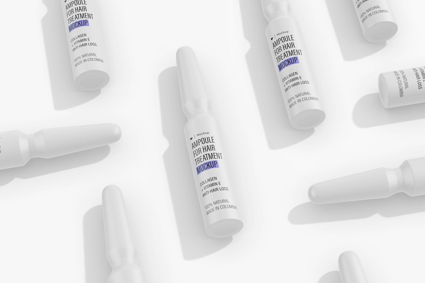 Ampoule for Hair Treatment Mockup, Mosaic