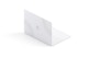 Clay MacBook Mockup, Isometric Back Left View
