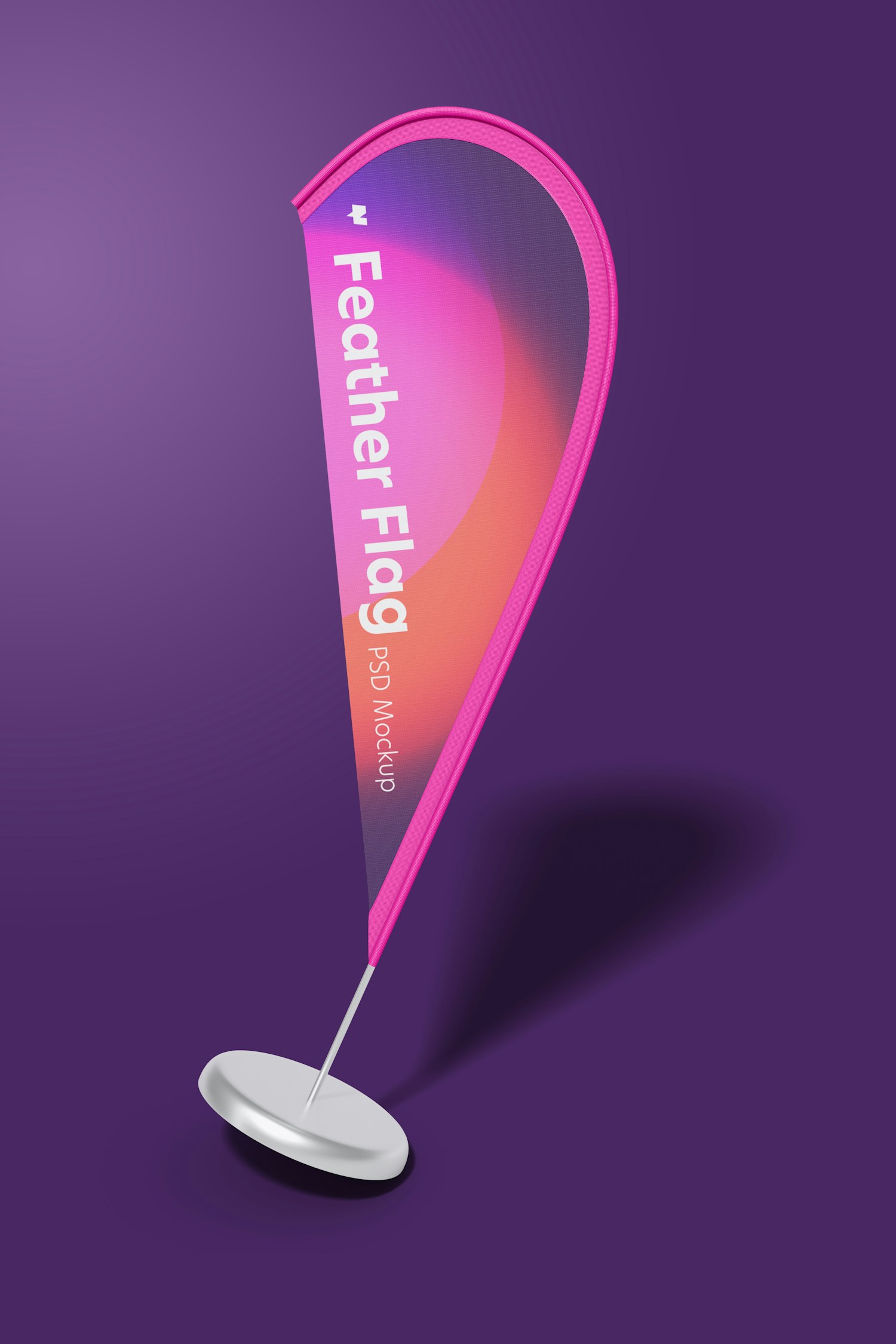 Feather Flag Banner Mockup, Leaned