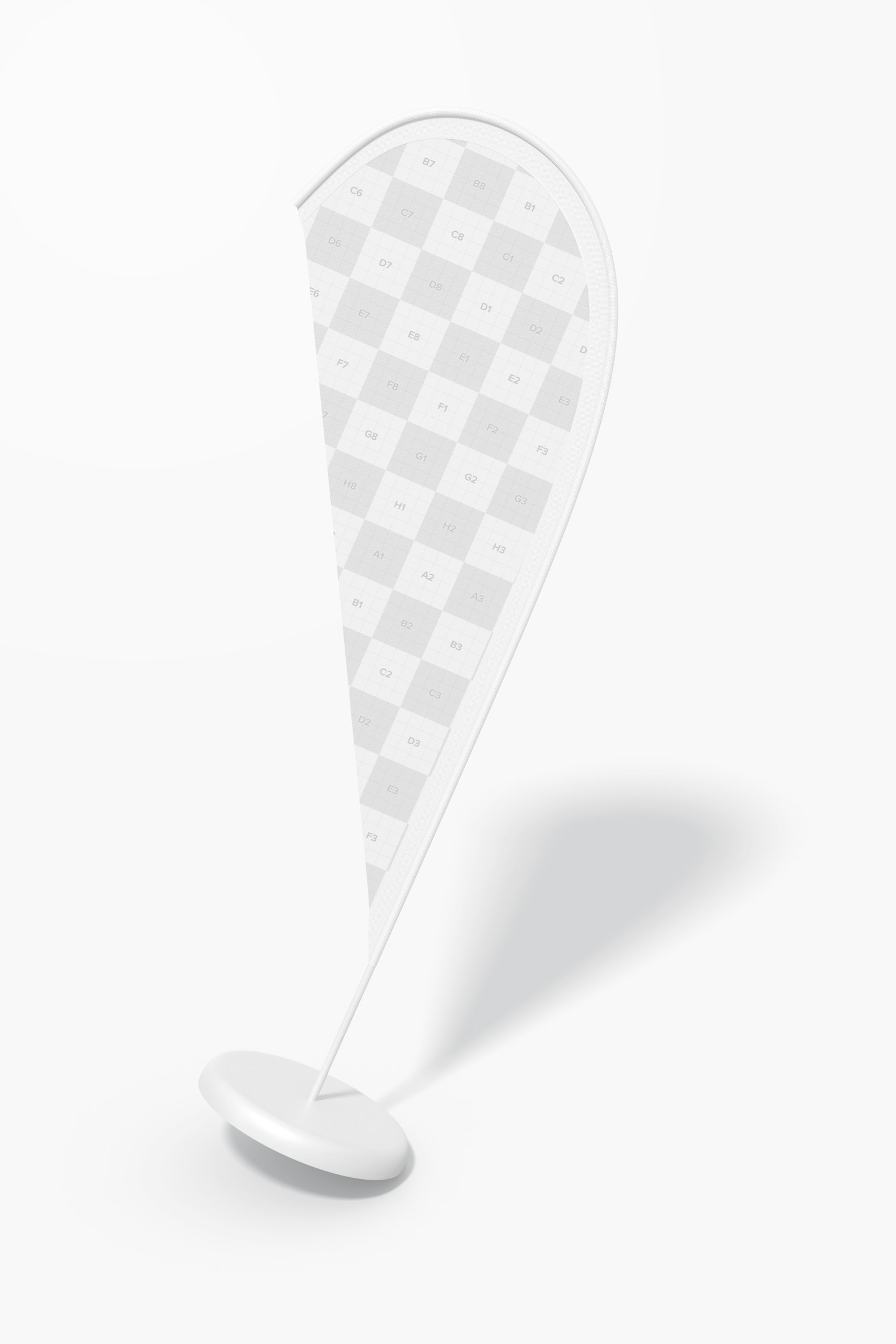 Feather Flag Banner Mockup, Leaned
