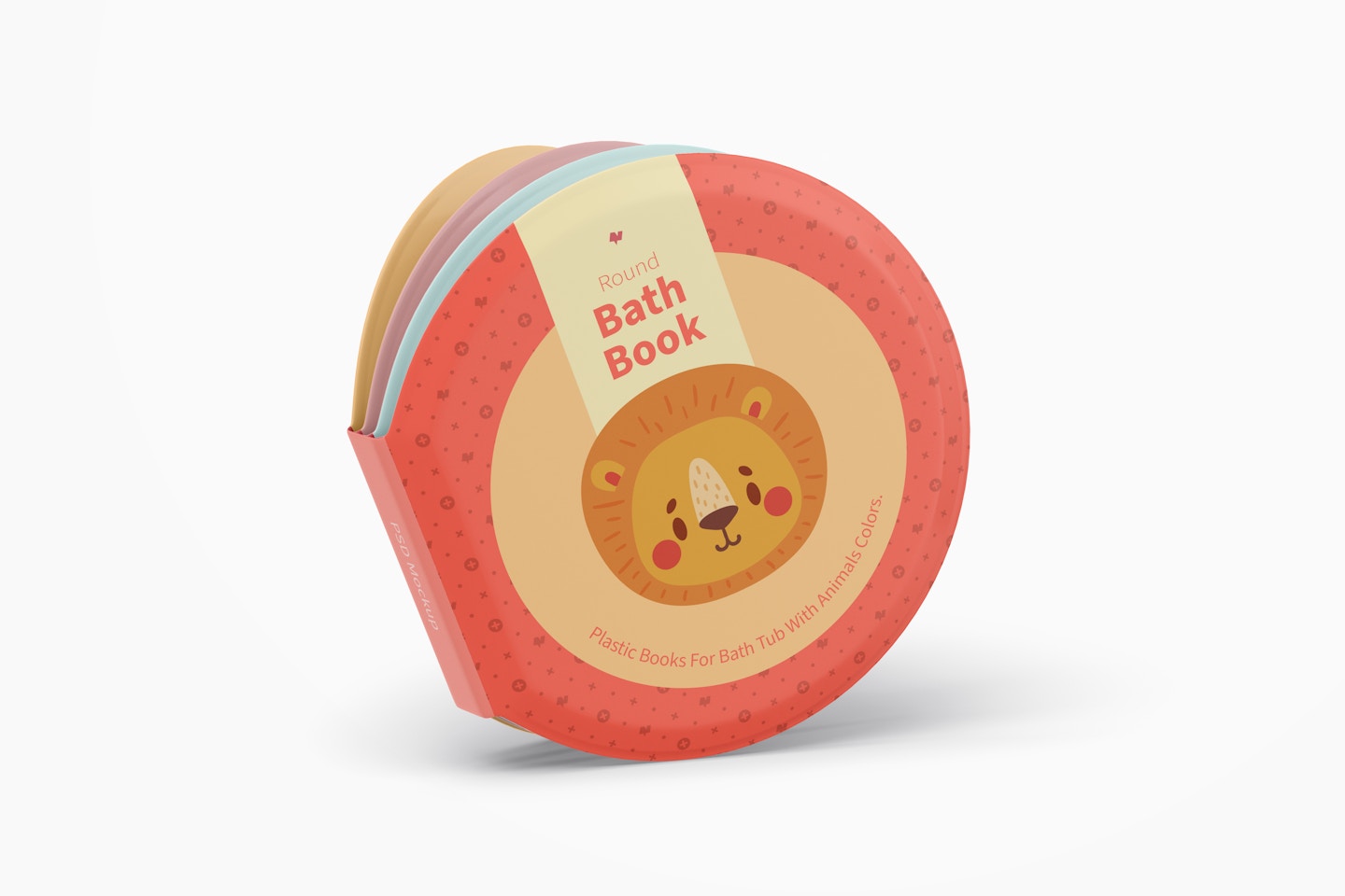 Round Bath Book Mockup, Front View