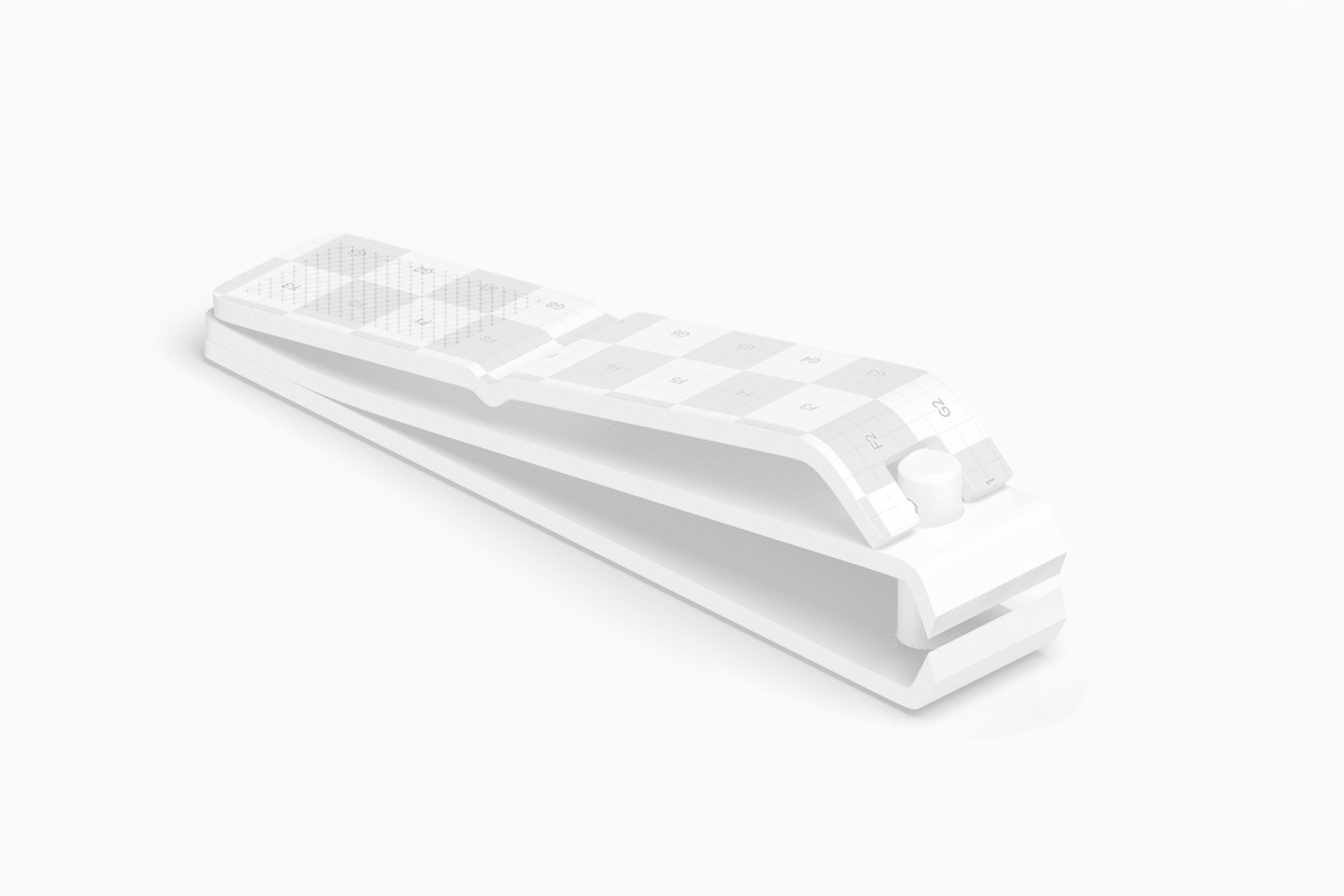 Nail Clipper Mockup, Isometric Left View Nail Clipper Mockup, Isometric Left View