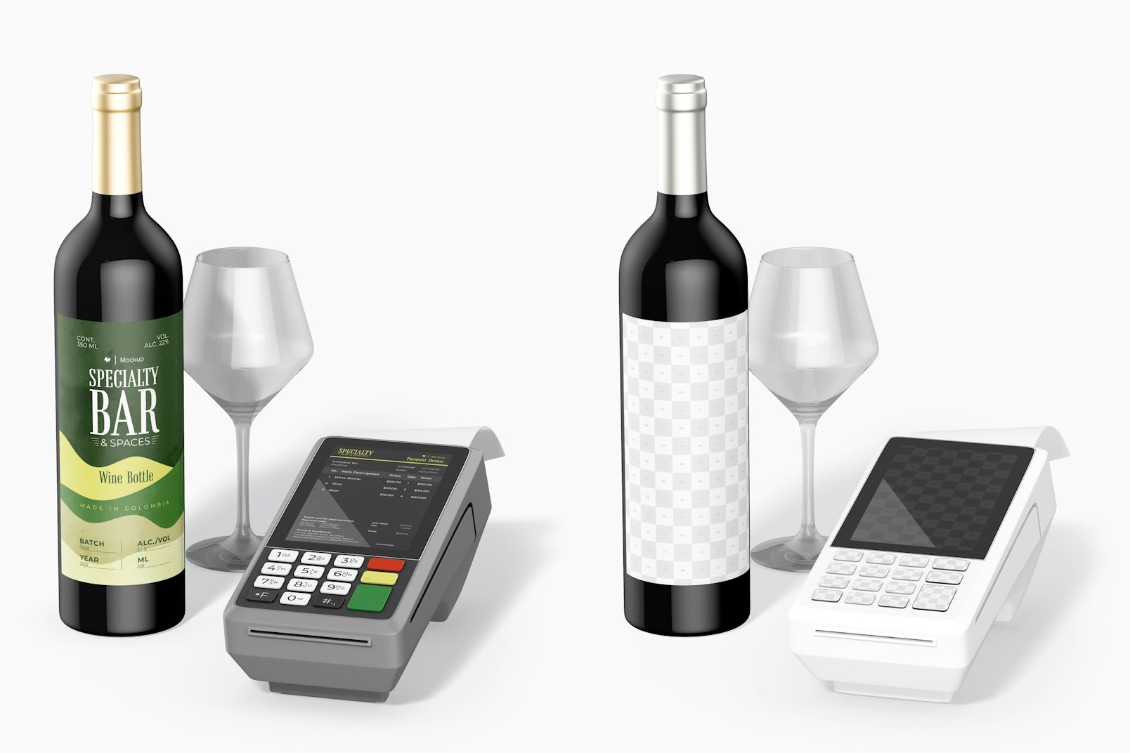 Payment Device on Bar Mockup