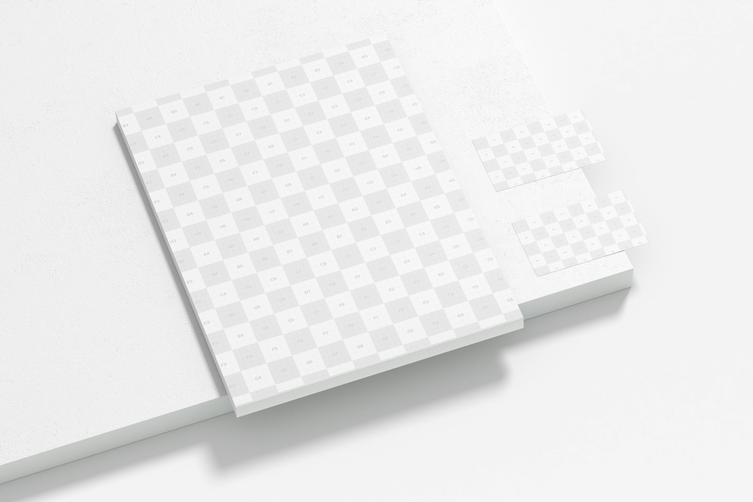 Letterhead with Business Card Mockup, Top View