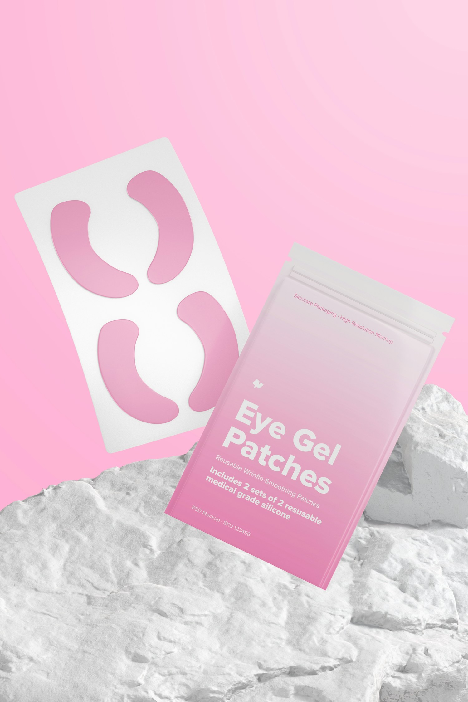 Eye Gel Patches Packaging Scene Mockup