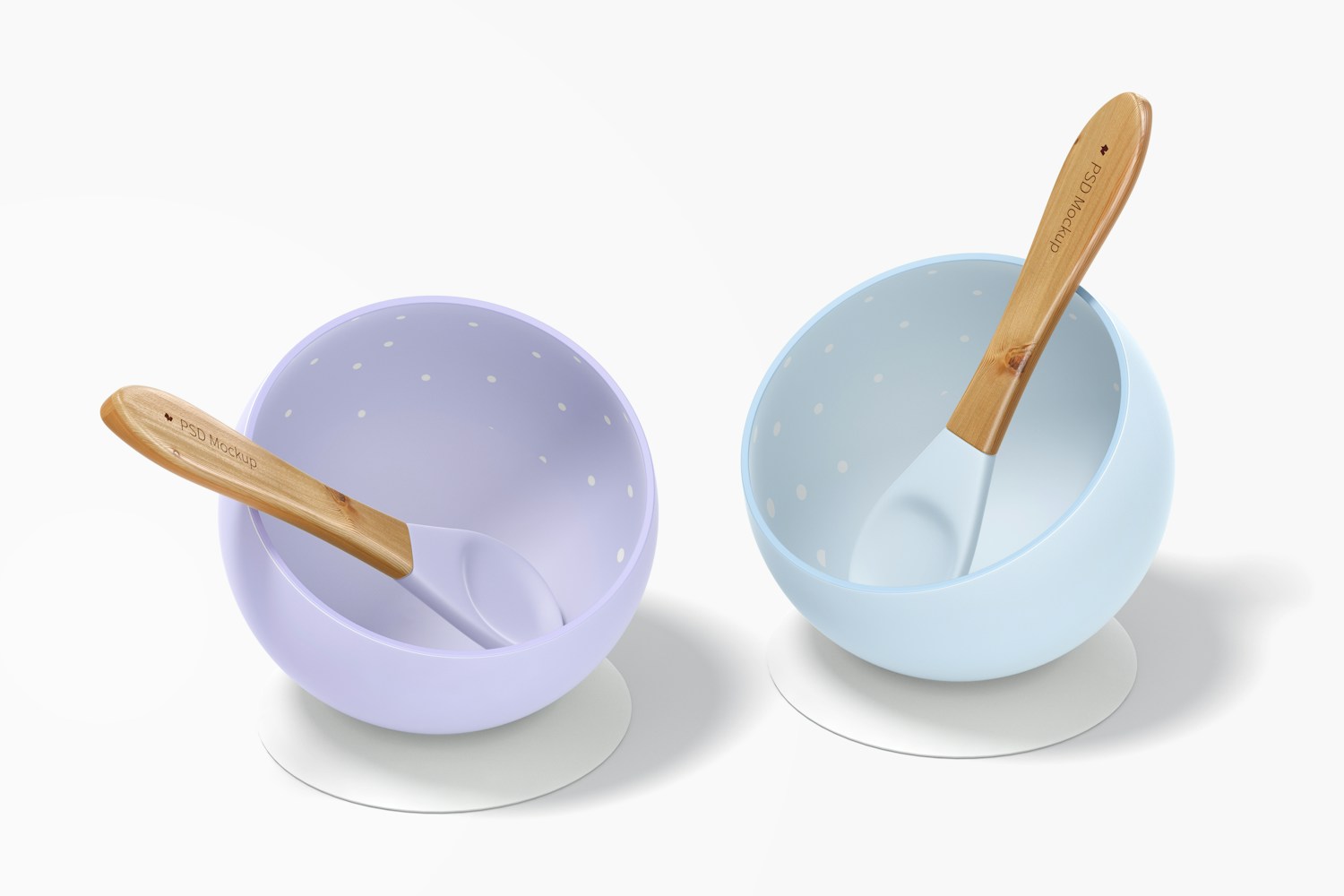 Silicone Baby Bowls Mockup Set