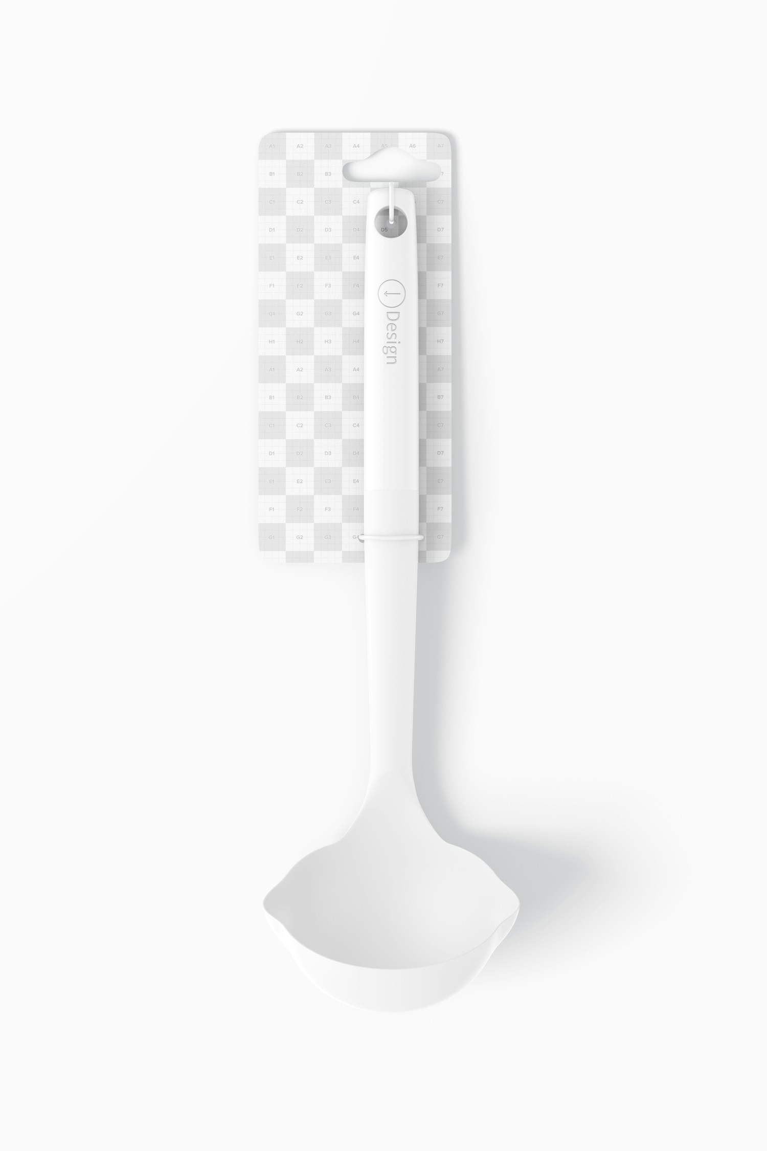 Soup Spoon Mockup, Front View