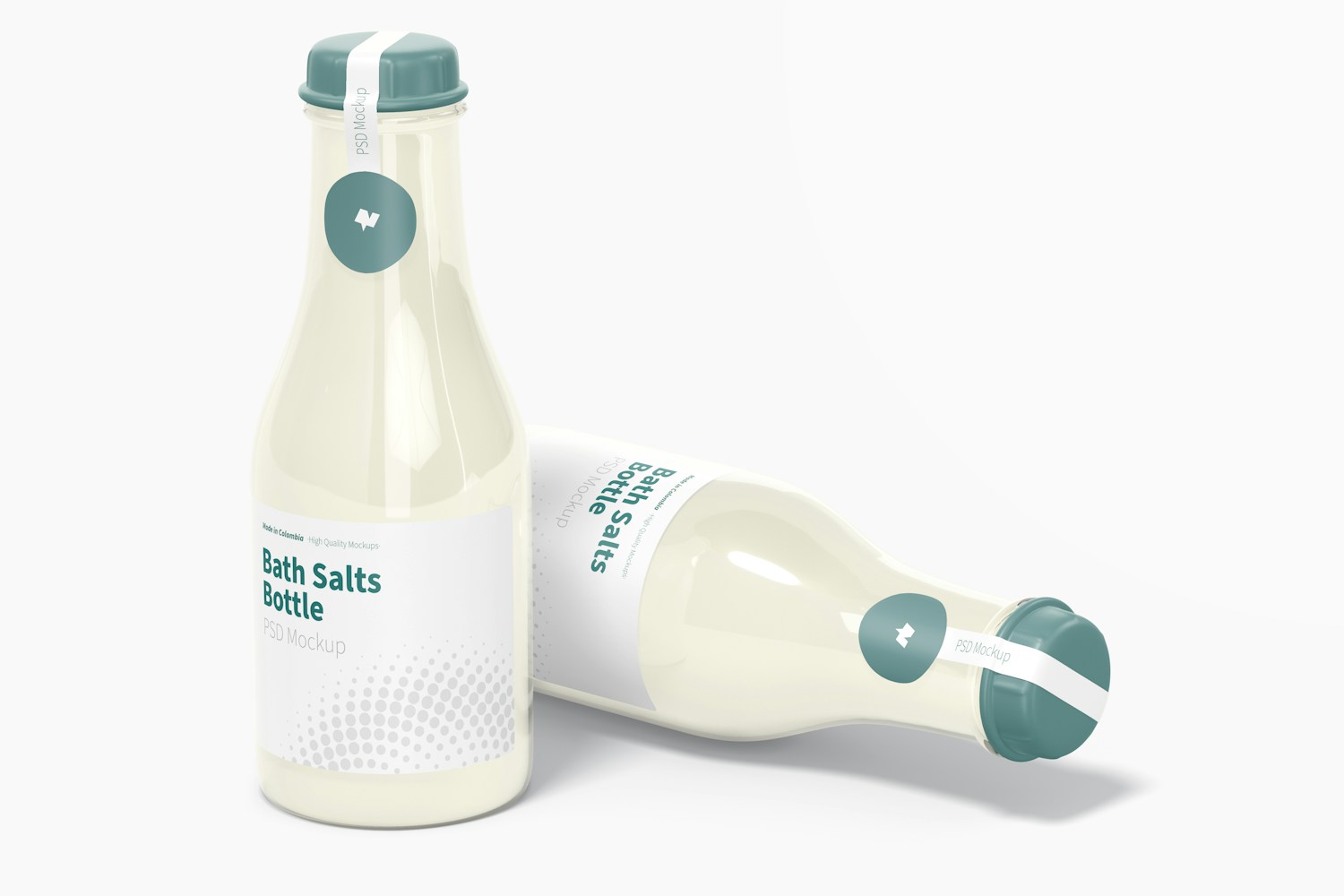 Maqueta de Botellas para Sales de Baño, Caído Maqueta de Botellas para Sales de Baño, Caído