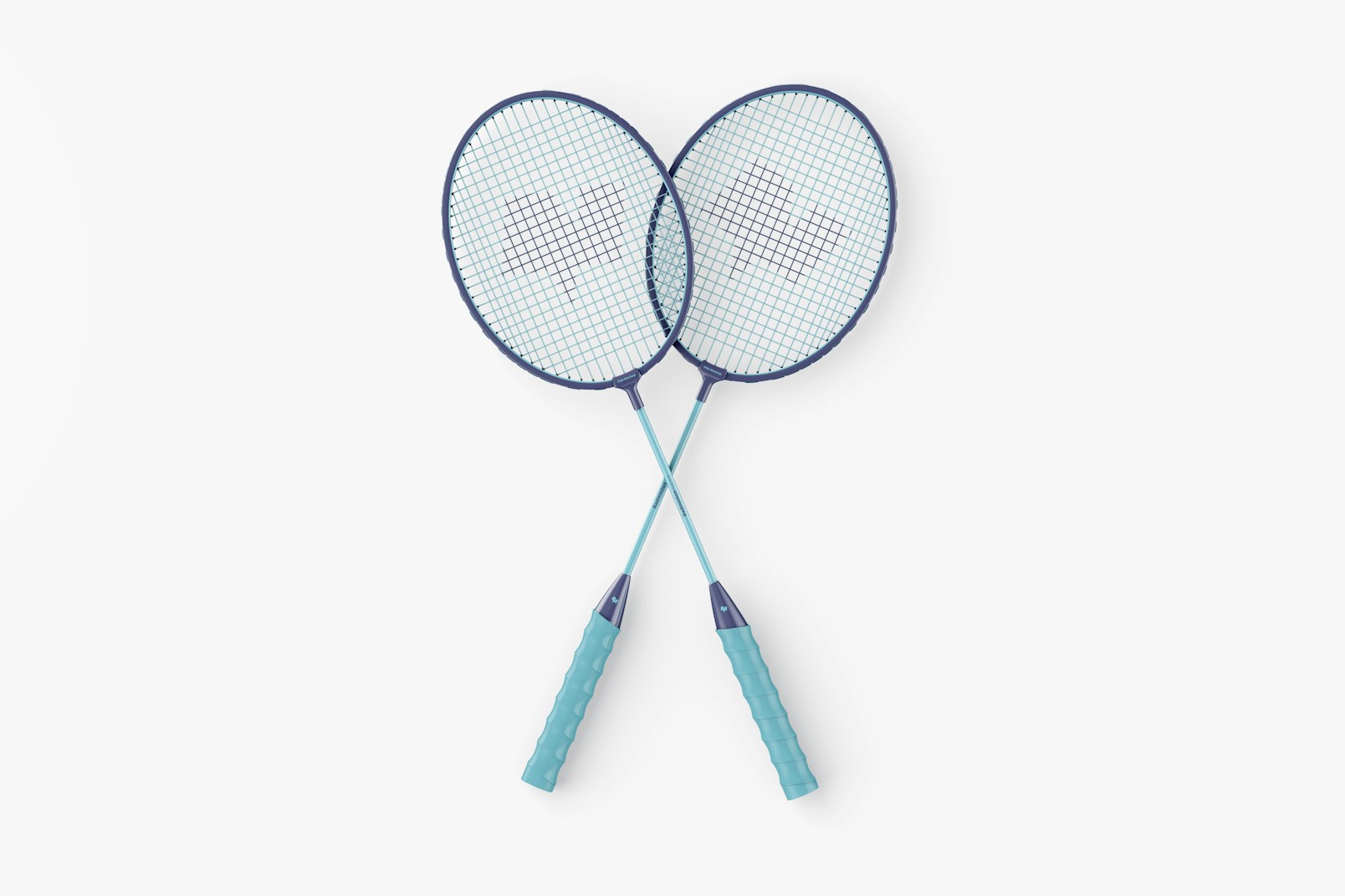 Badminton Rackets Mockup, Top View