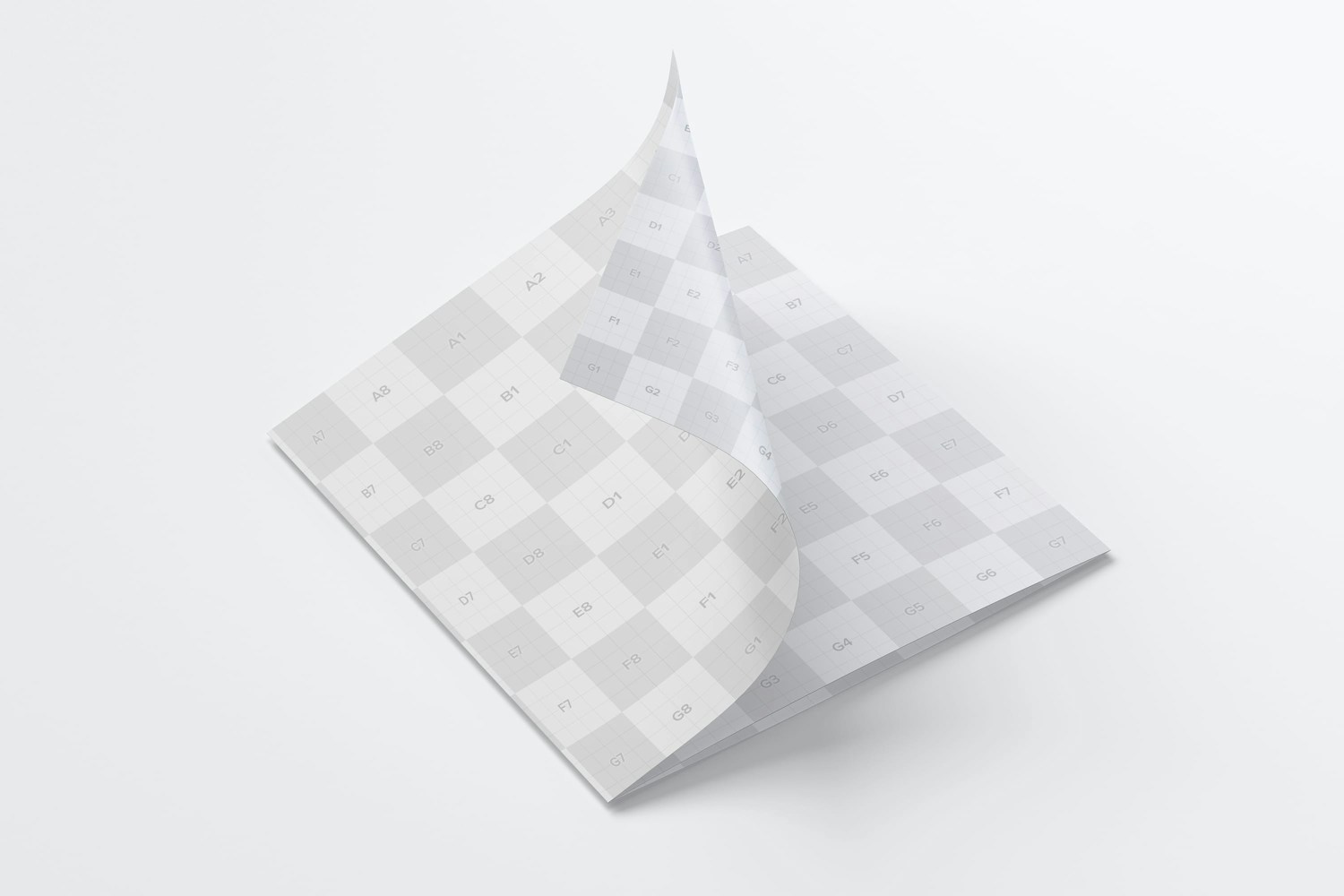 Square Tri-Fold Brochure Mockup 02