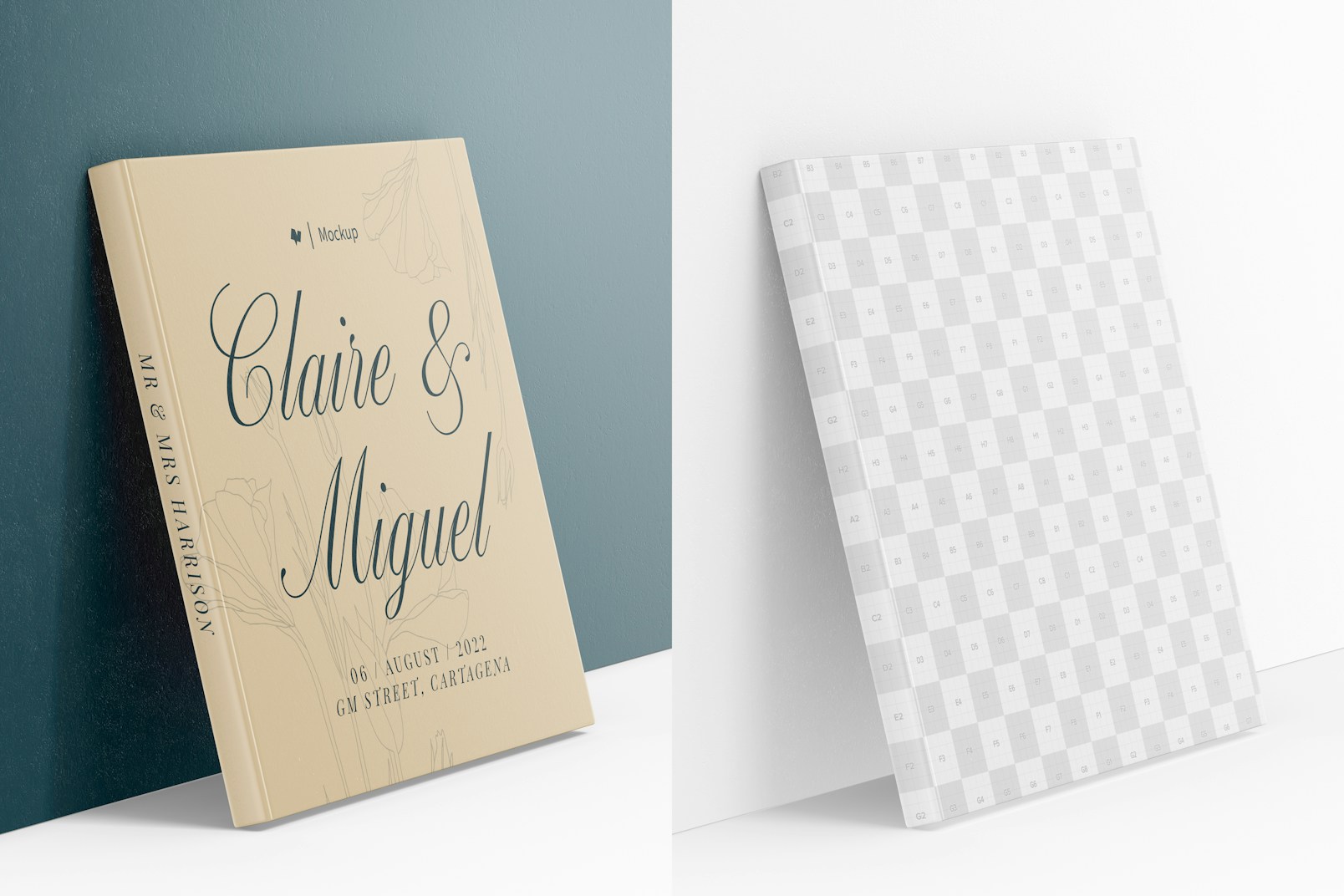 Guest Book Mockup, Side View