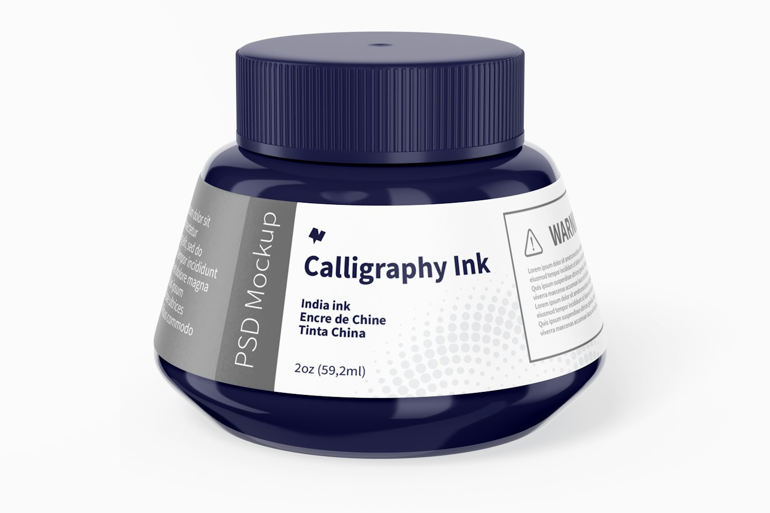 Calligraphy Ink Mockup, Front View