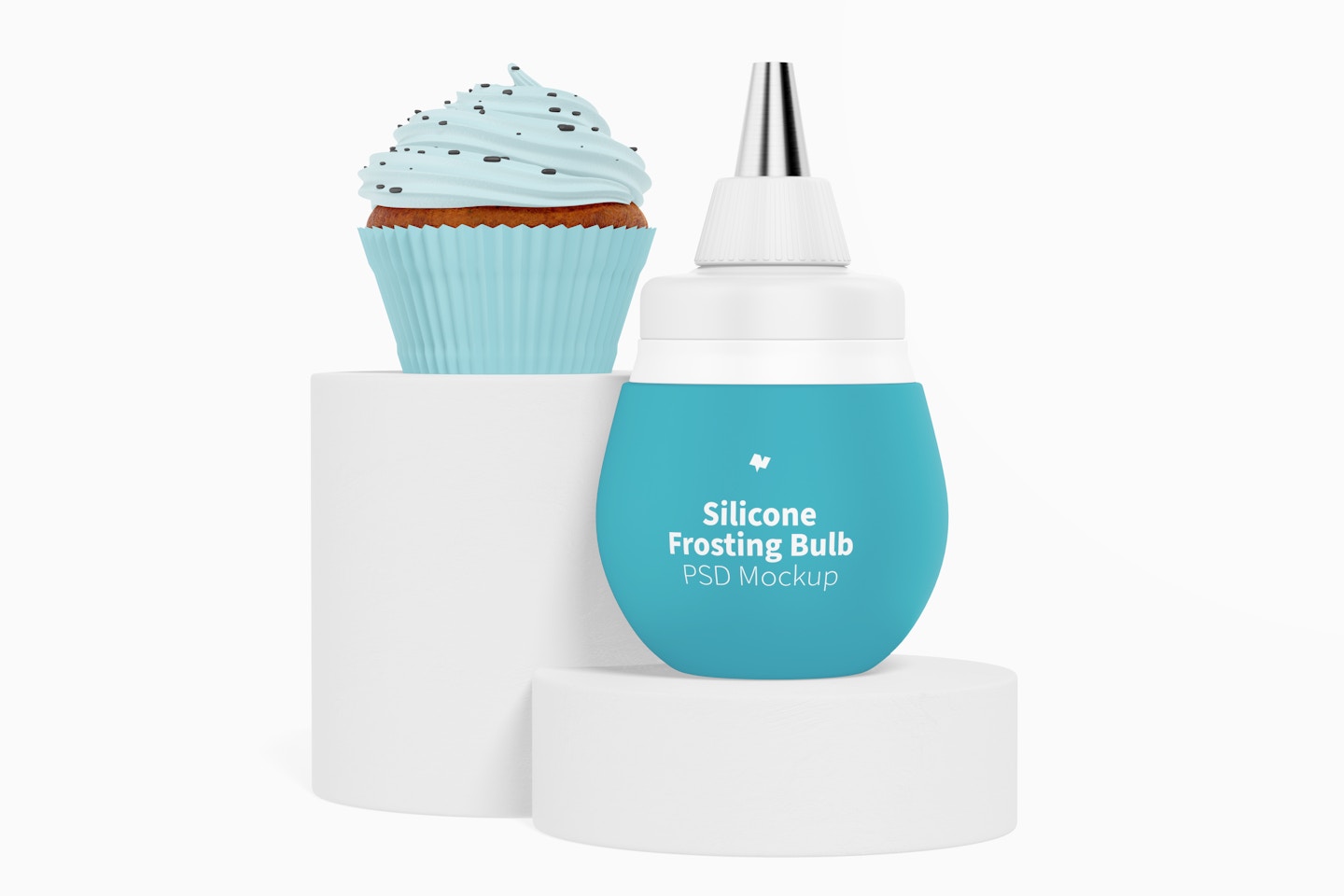 Silicone Frosting Bulb On Surface Mockup