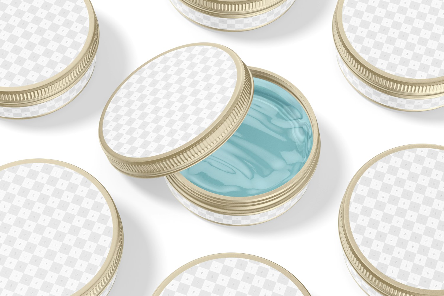 Hair Style Wax Tins Mockup, Opened and Closed