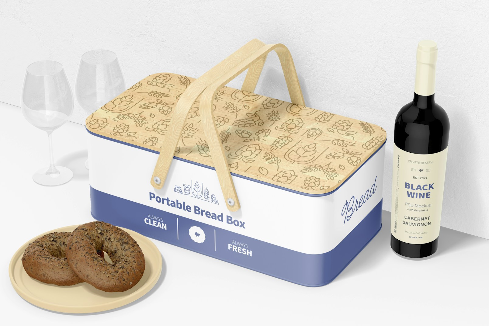 Portable Bread Box Mockup