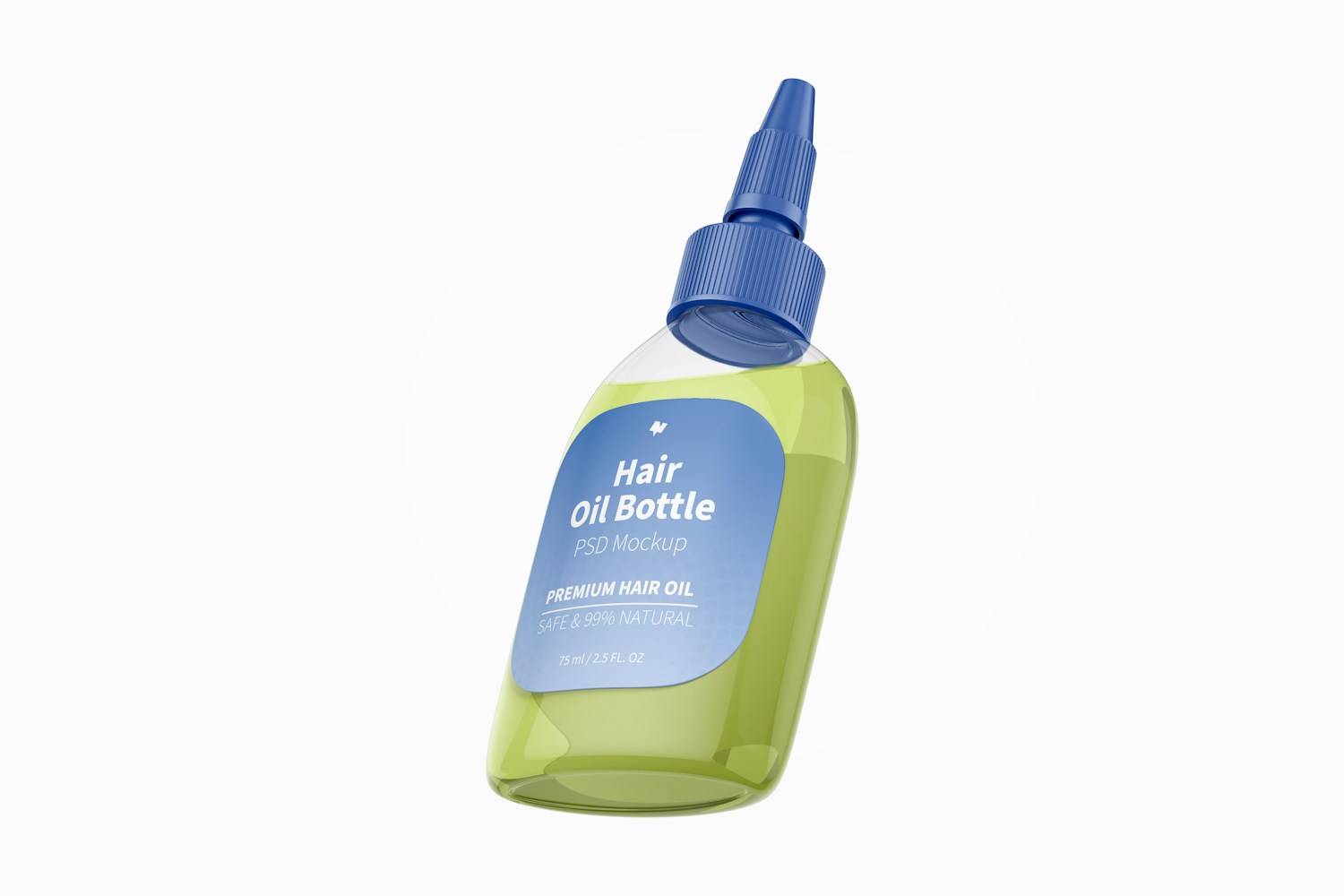 Hair Oil Bottle Mockup, Floating Hair Oil Bottle Mockup, Floating
