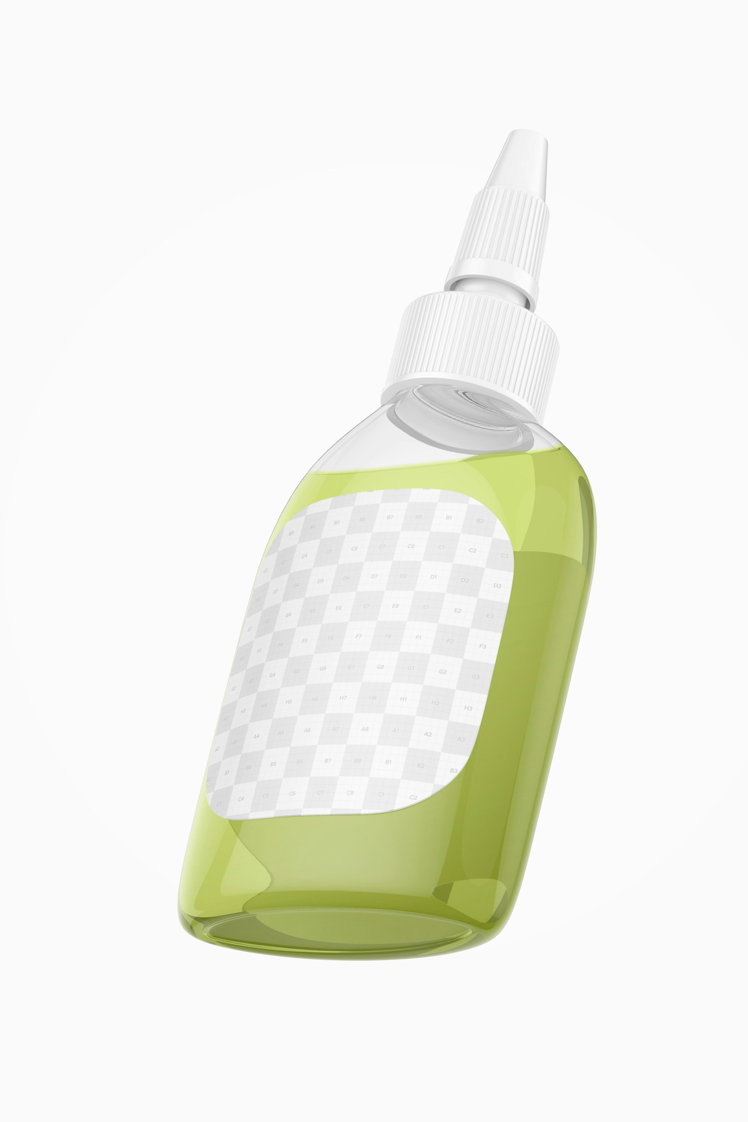Hair Oil Bottle Mockup, Floating Hair Oil Bottle Mockup, Floating