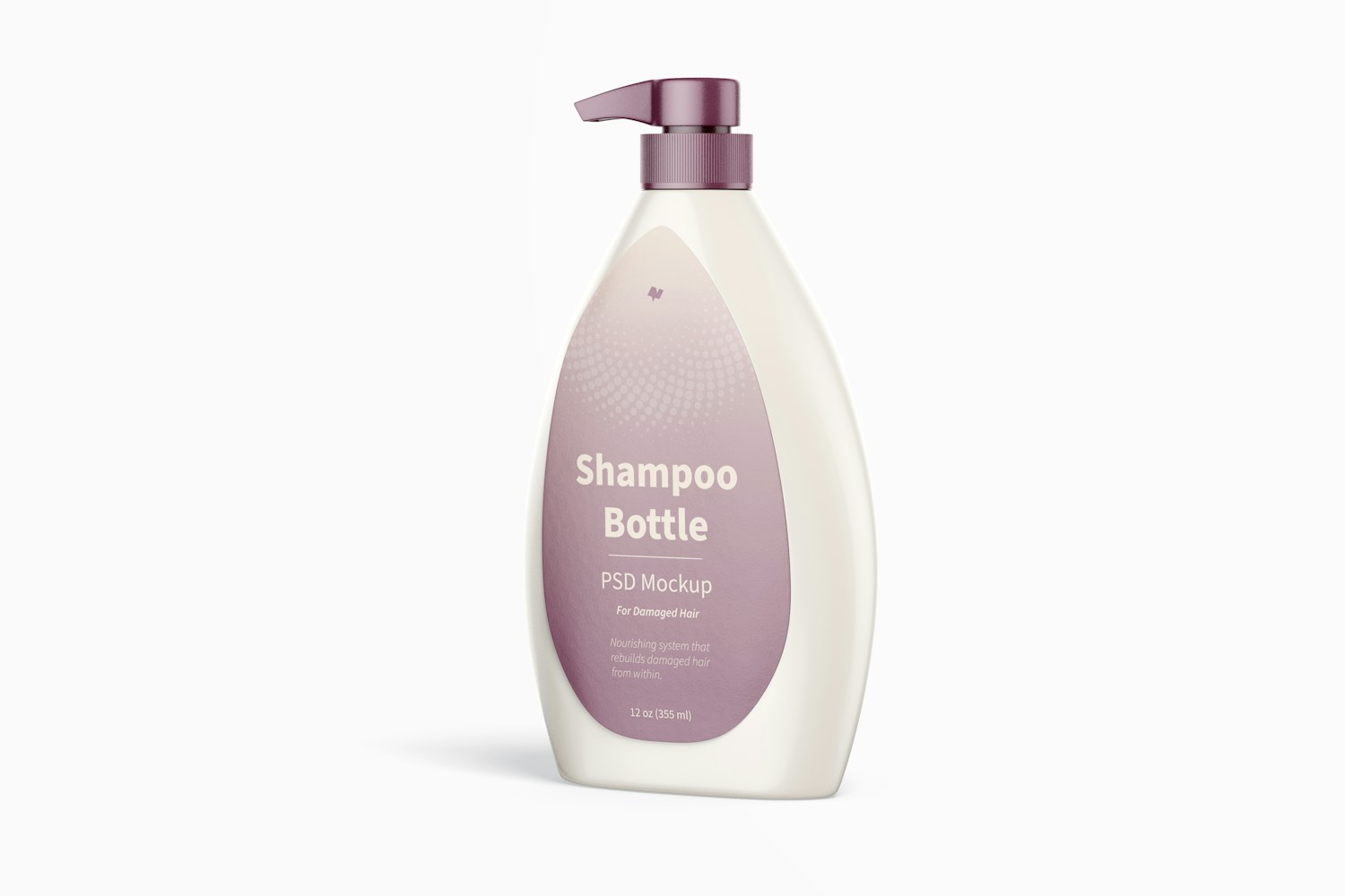 Shampoo Bottle with Pump Mockup