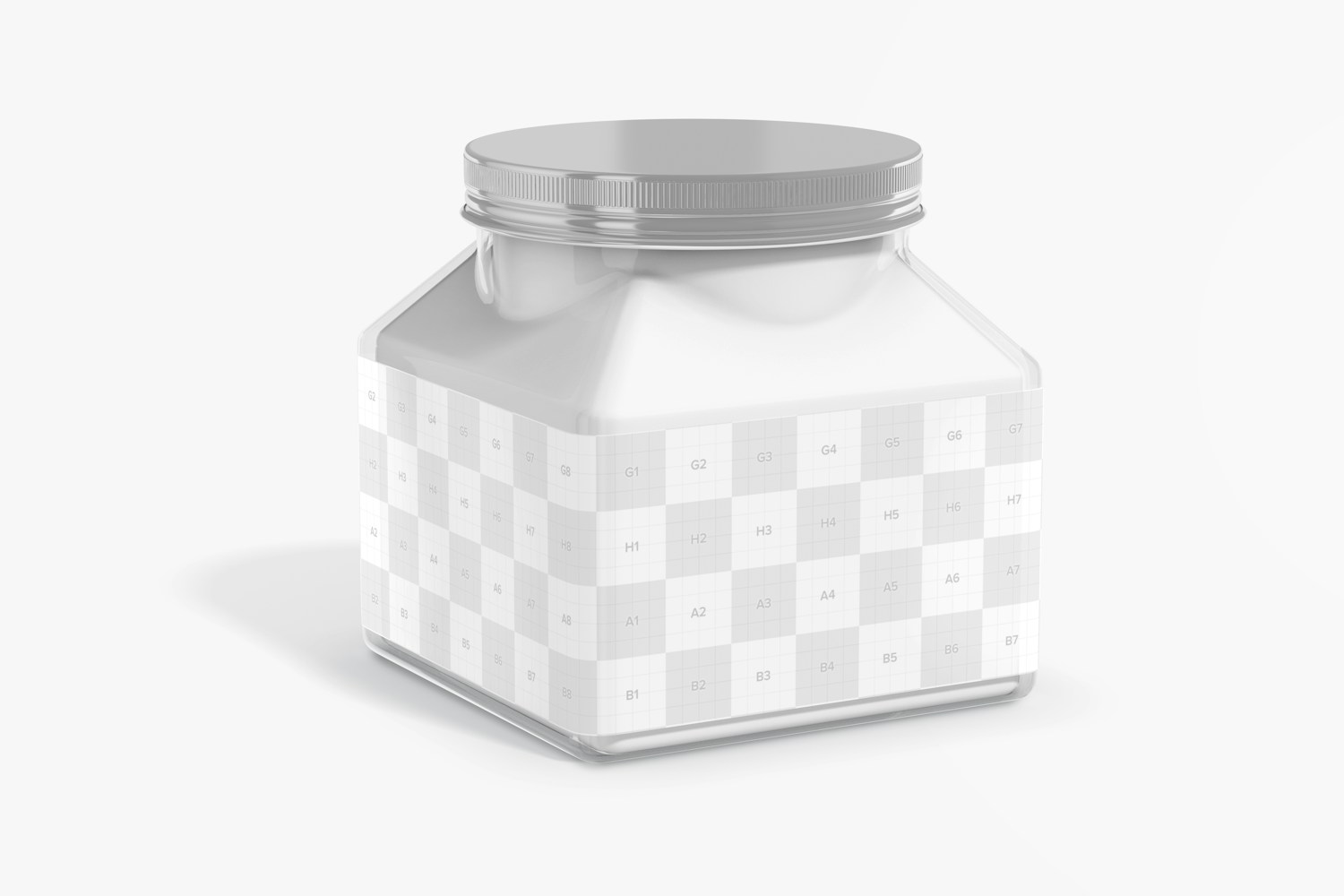 Square Glass Cream Jar Mockup
