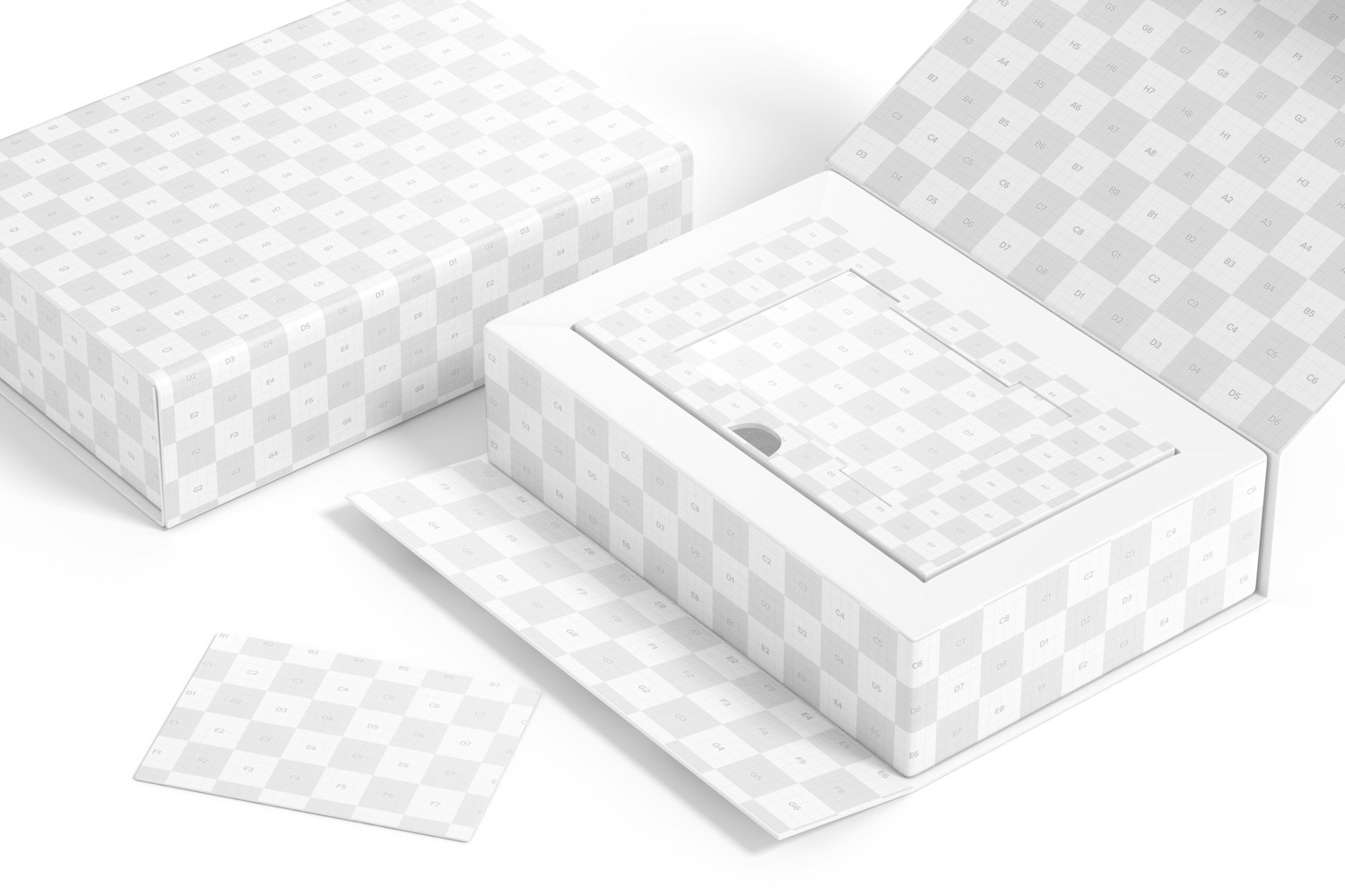 Gift Card Magnetic Boxes Mockup, Right View