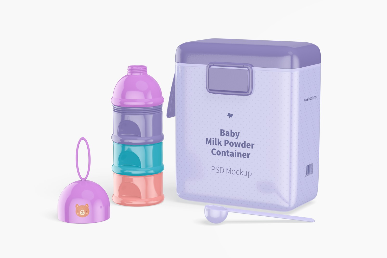 Baby Food Containers Scene Mockup, Right View